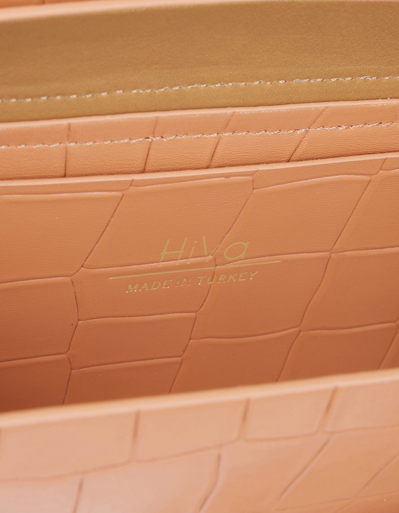 Hiva Atelier | Harmonia Shoulder Bag MINK CROCO EFFECT | Her Tarza Uygun Deri Aksesuarlar