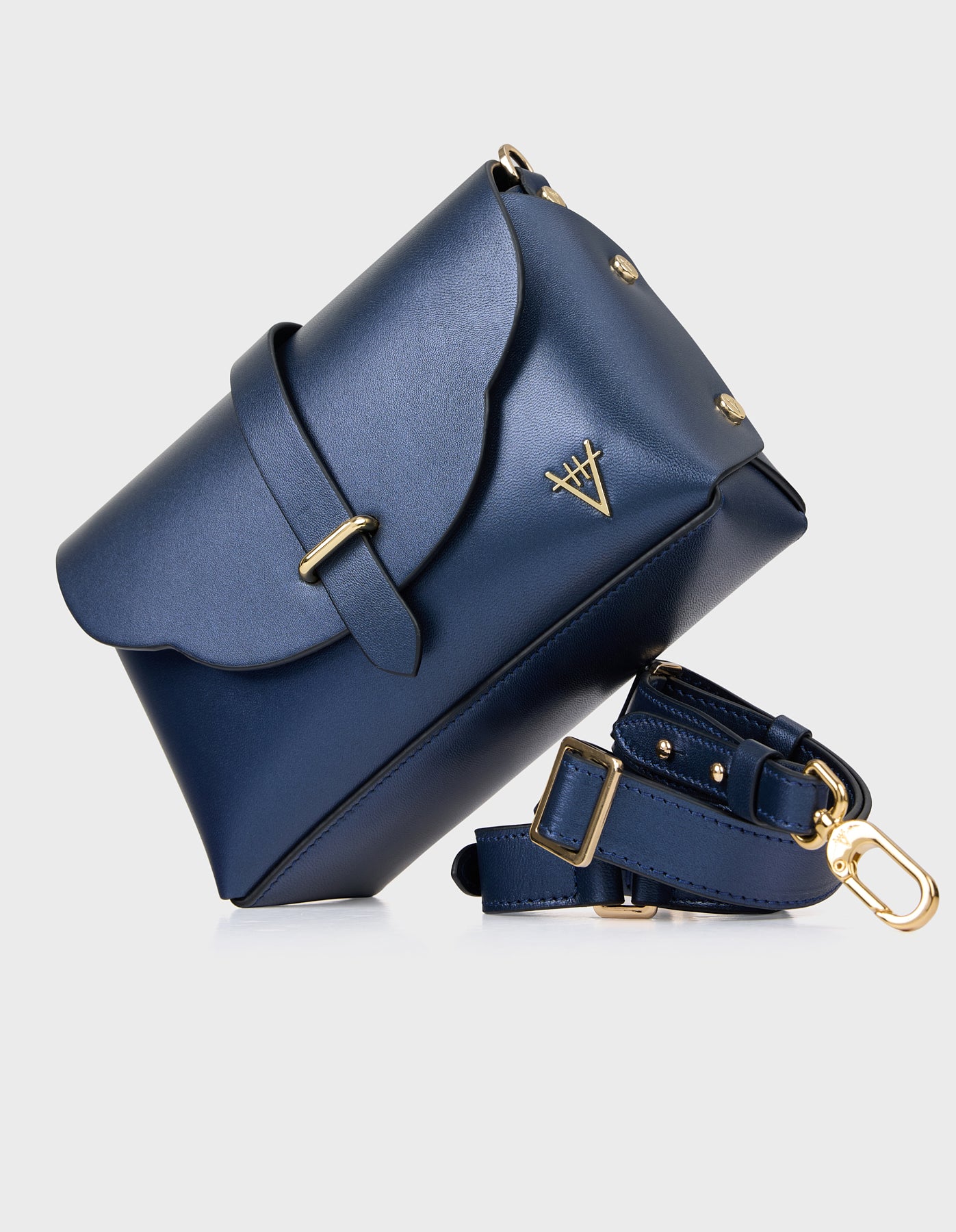Hiva Atelier | Harmonia Shoulder Bag NAVY | Her Tarza Uygun Deri Aksesuarlar