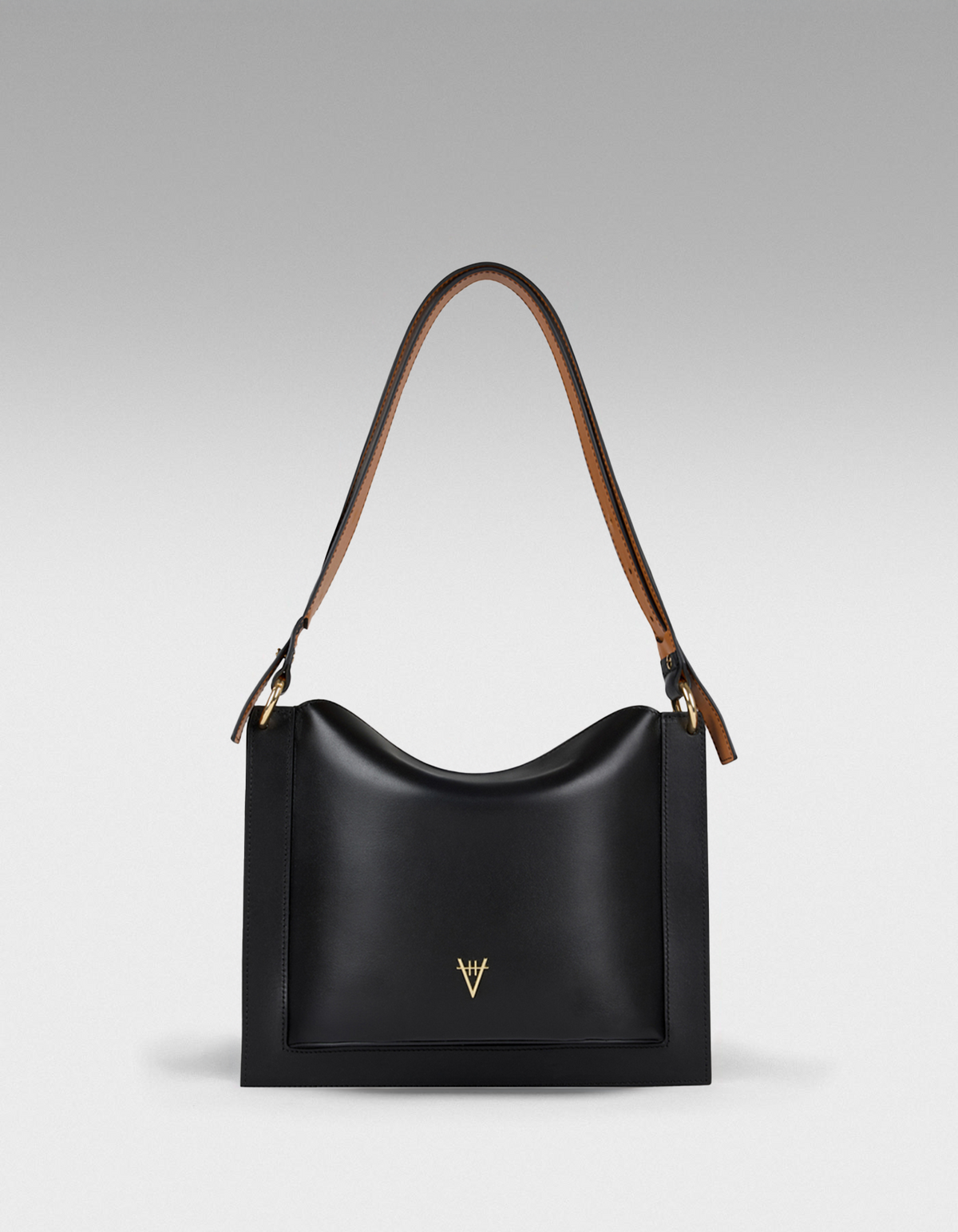 HiVa Atelier | Dalia Mini Sleek & Square Shoulder Bag Black | Her Tarza Uygun Deri Aksesuarlar