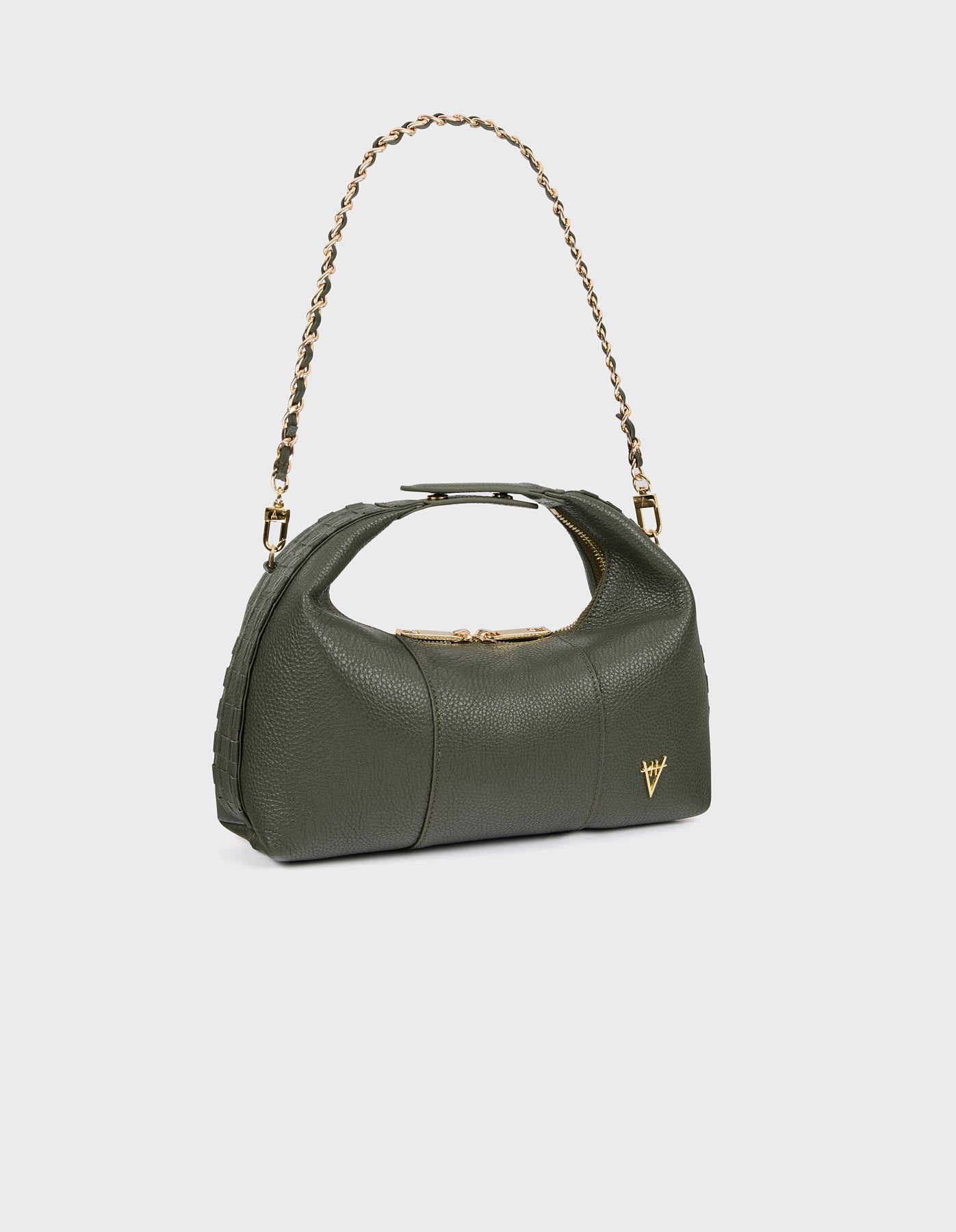 HiVa Atelier | Midi Croissant Bag Khaki | Her Tarza Uygun Deri Aksesuarlar