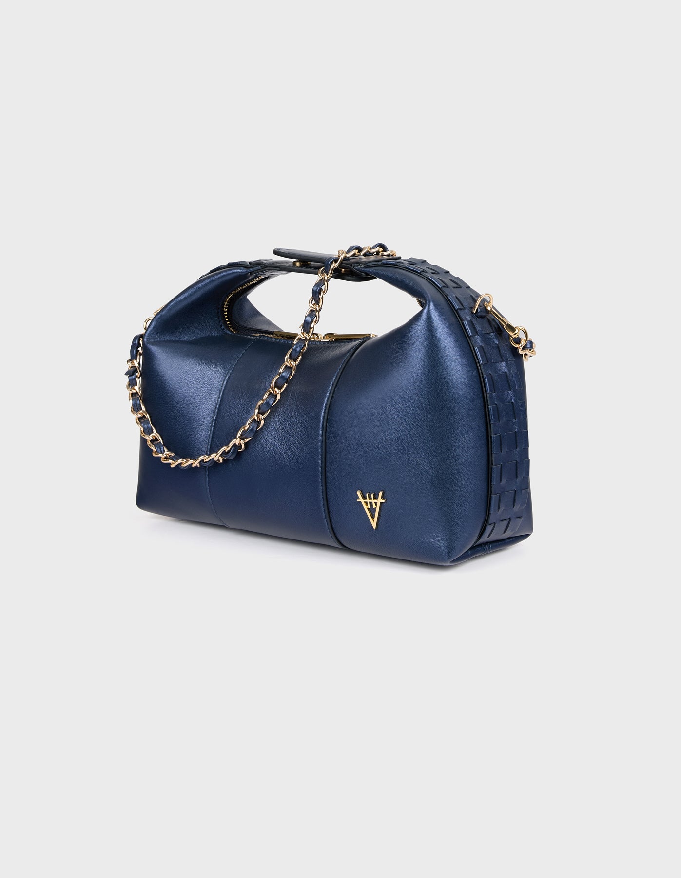 HiVa Atelier | Midi Croissant Bag Navy | Her Tarza Uygun Deri Aksesuarlar