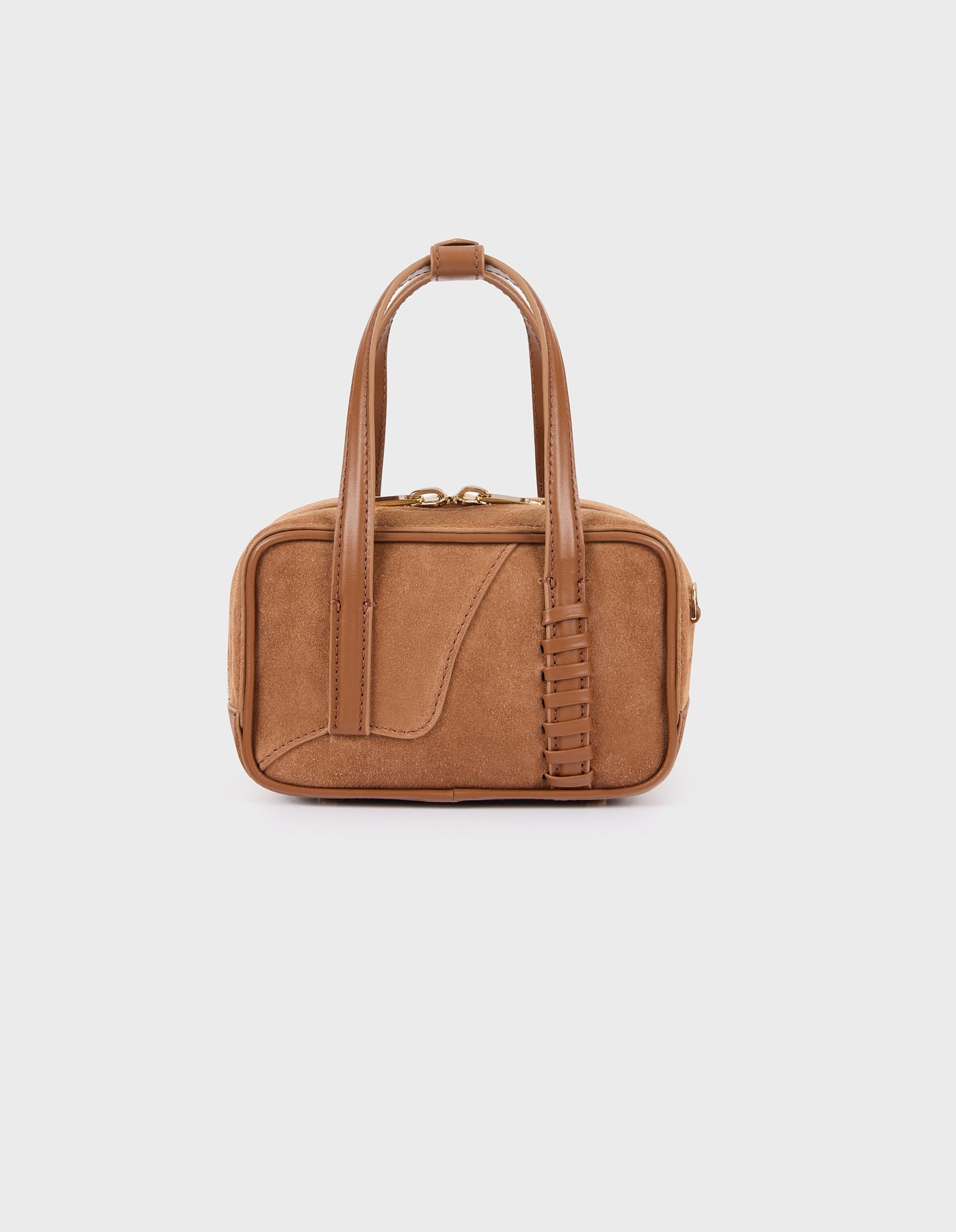 HiVa Atelier | Micro Bowling Bag WOOD SUEDE | Her Tarza Uygun Deri Aksesuarlar