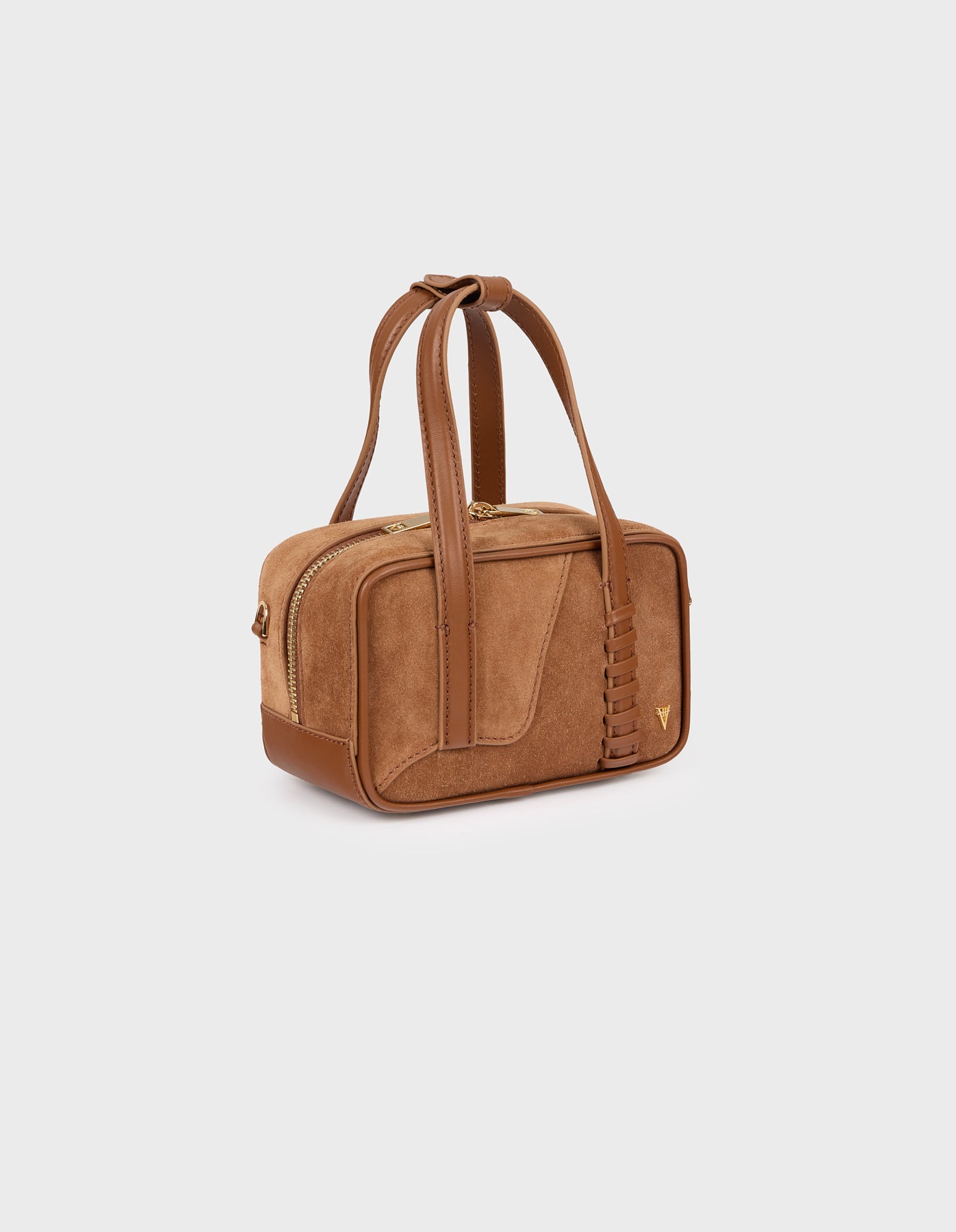 HiVa Atelier | Micro Bowling Bag WOOD SUEDE | Her Tarza Uygun Deri Aksesuarlar