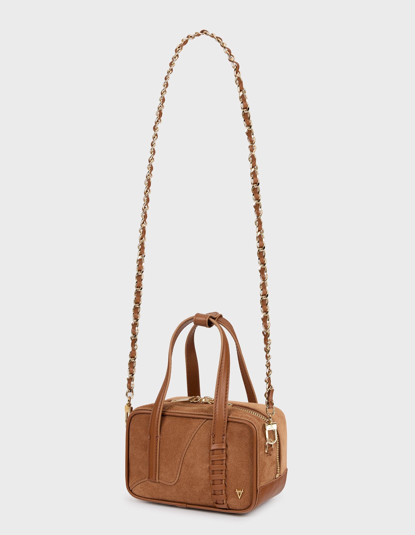 HiVa Atelier | Micro Bowling Bag WOOD SUEDE | Her Tarza Uygun Deri Aksesuarlar