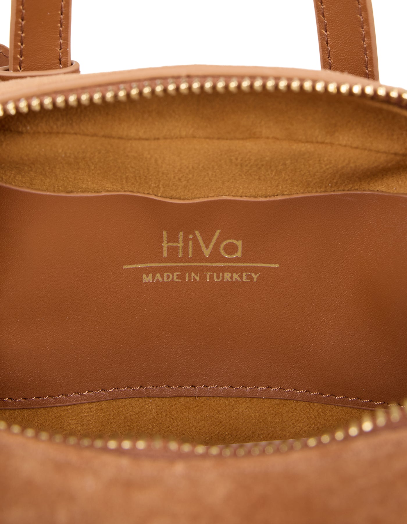 HiVa Atelier | Micro Bowling Bag WOOD SUEDE | Her Tarza Uygun Deri Aksesuarlar