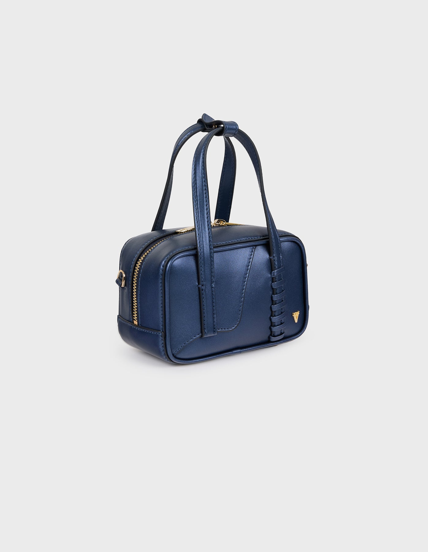 HiVa Atelier | Micro Bowling Bag NAVY | Her Tarza Uygun Deri Aksesuarlar