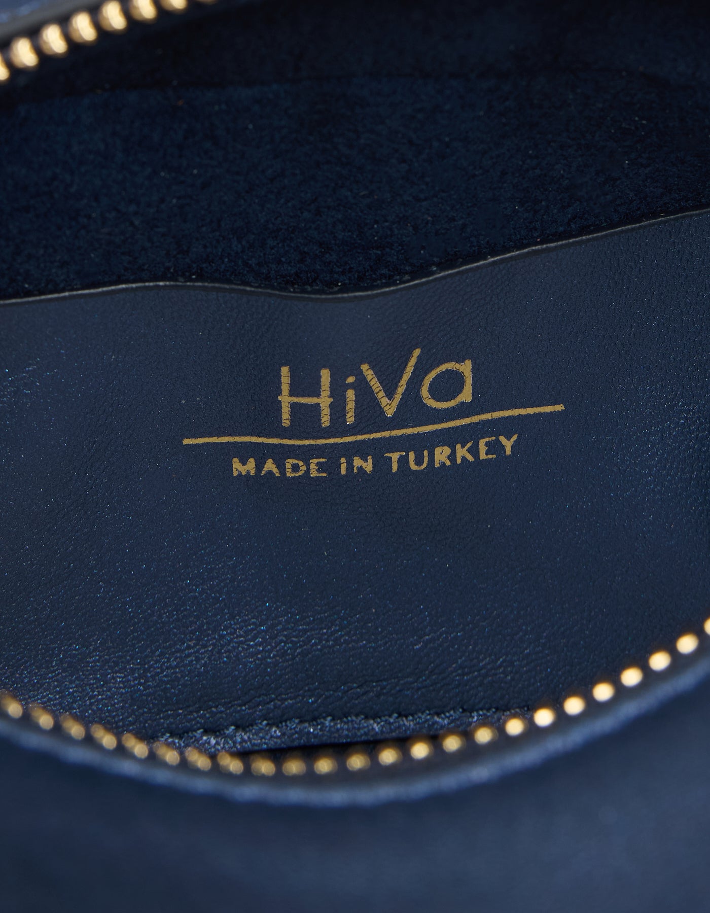 HiVa Atelier | Micro Bowling Bag NAVY | Her Tarza Uygun Deri Aksesuarlar