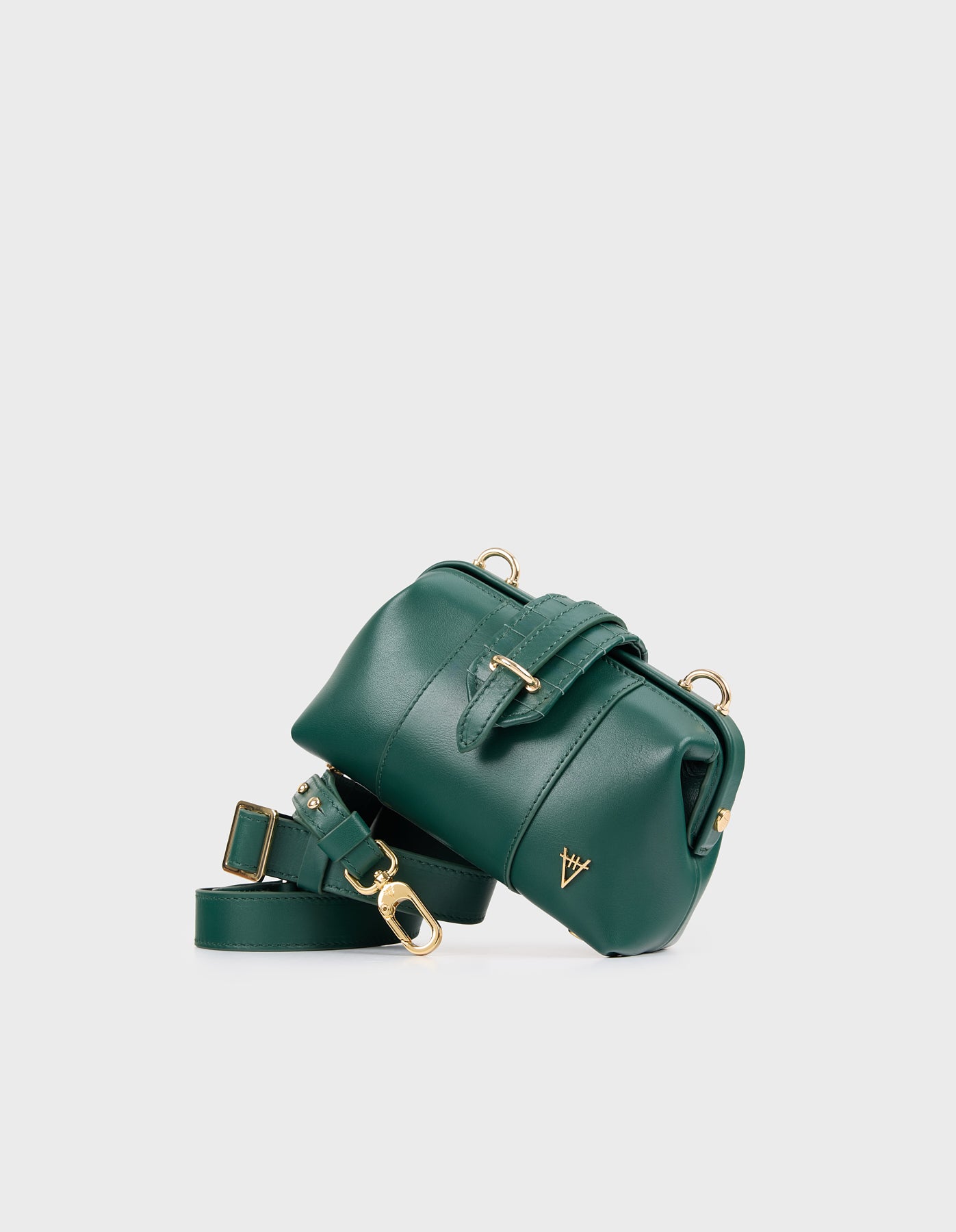 HiVa Atelier | Mini Nubes Doctor Bag DEEP EMERALD | Her Tarza Uygun Deri Aksesuarlar