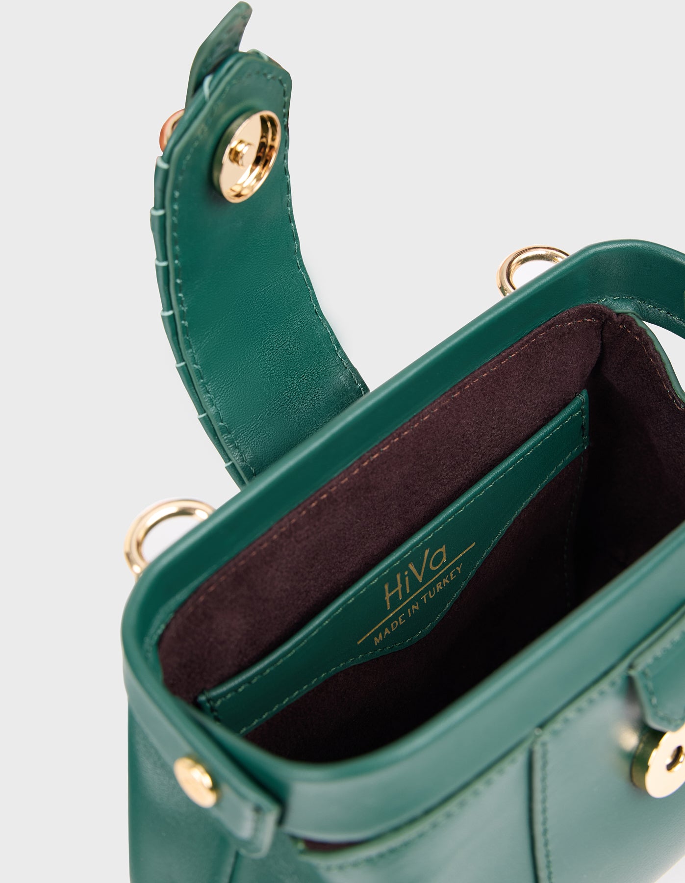 HiVa Atelier | Mini Nubes Doctor Bag DEEP EMERALD | Her Tarza Uygun Deri Aksesuarlar