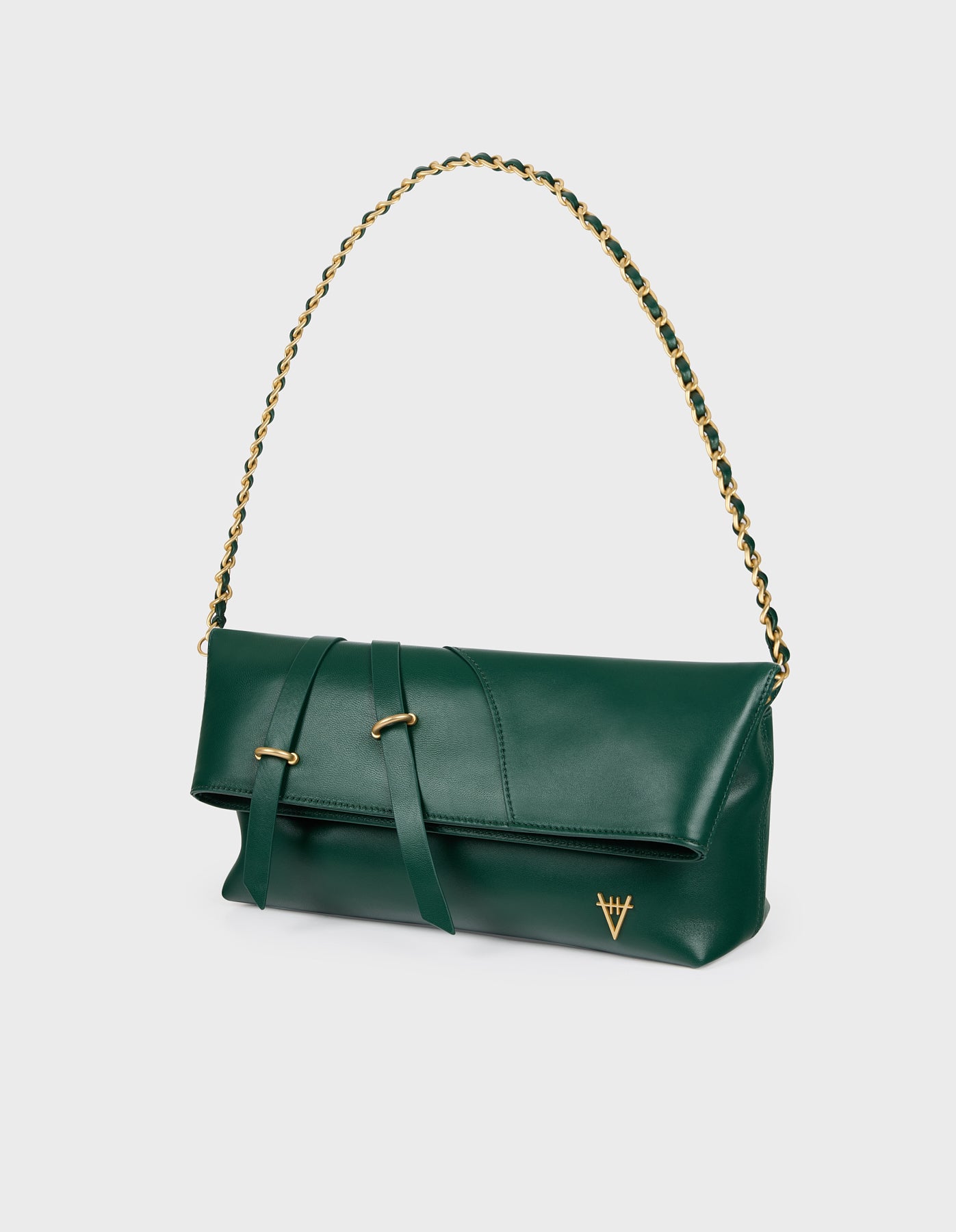Hiva Atelier | Arlette Clutch & Chain Bag DEEP EMERALD | Her Tarza Uygun Deri Aksesuarlar