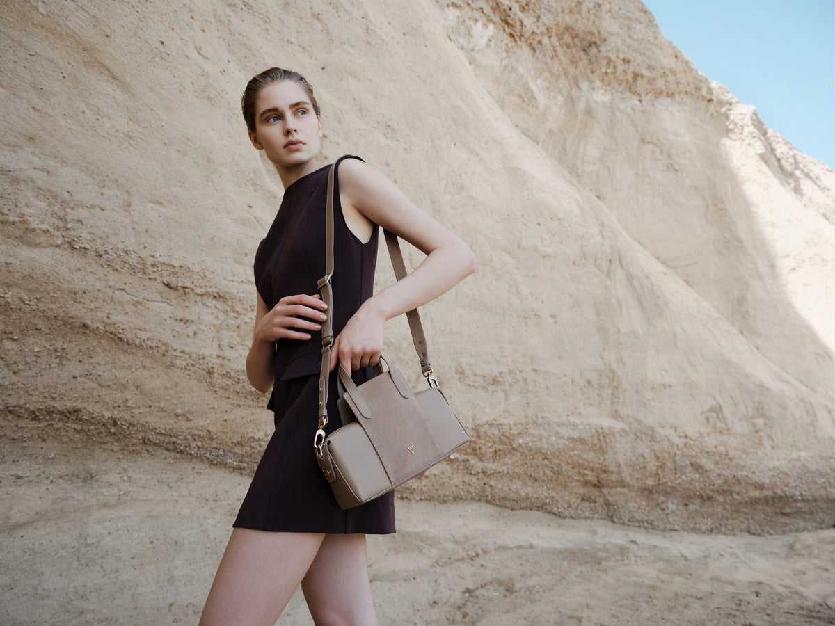 HiVa Atelier | Onsra Cylinder Crossbody Bag | Her Tarza Uygun Deri Aksesuarlar