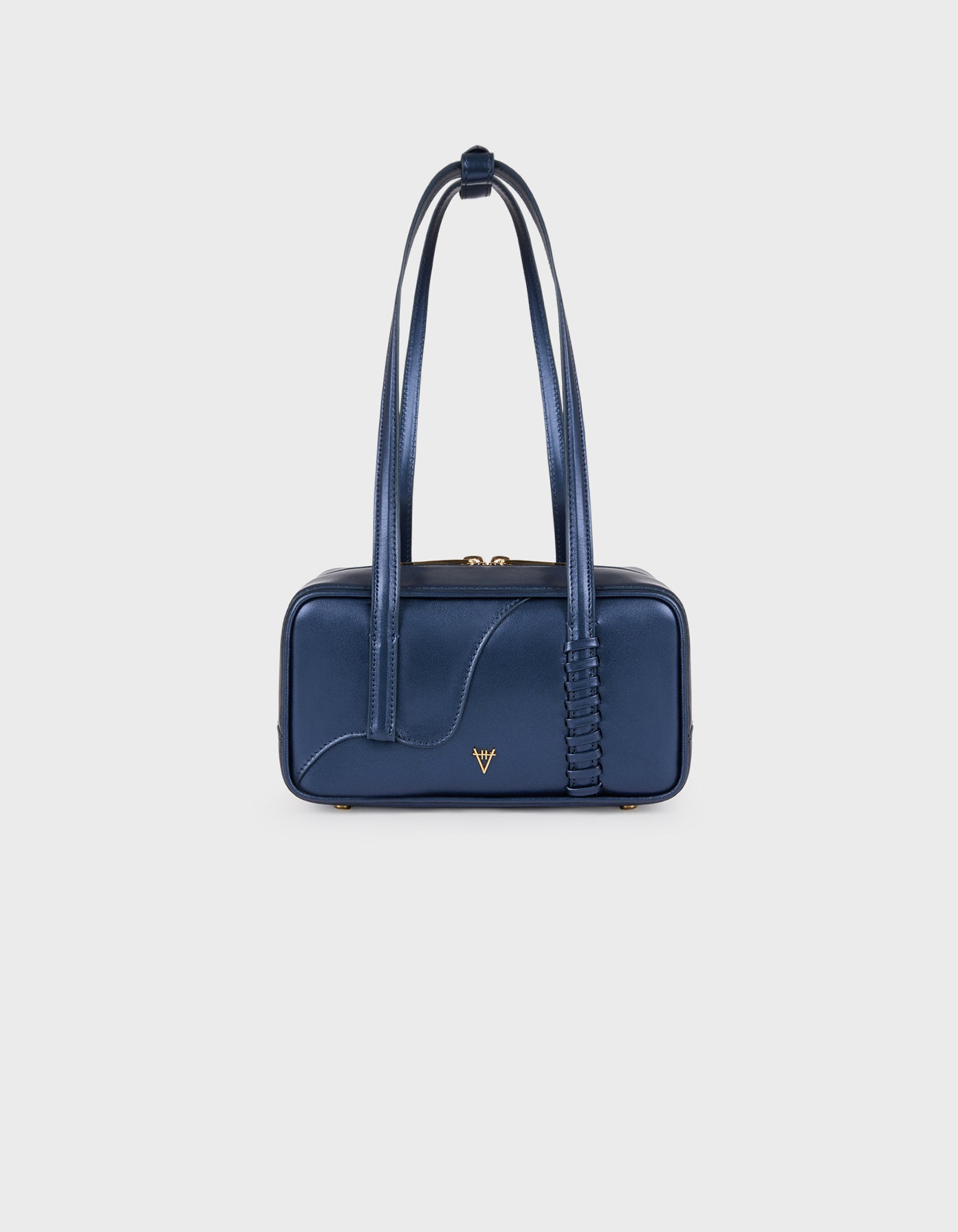 HiVa Atelier | Mini Bowling Tote Bag NAVY | Her Tarza Uygun Deri Aksesuarlar