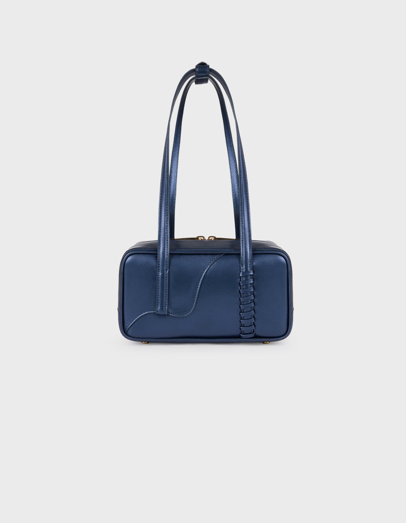 HiVa Atelier | Mini Bowling Tote Bag NAVY | Her Tarza Uygun Deri Aksesuarlar