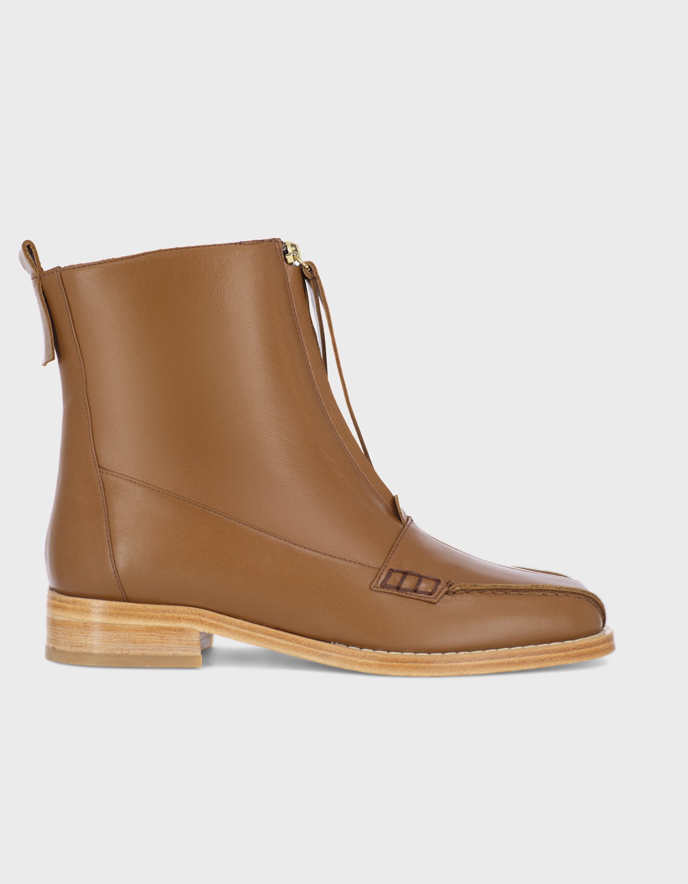 Block Detail Ankle Boots