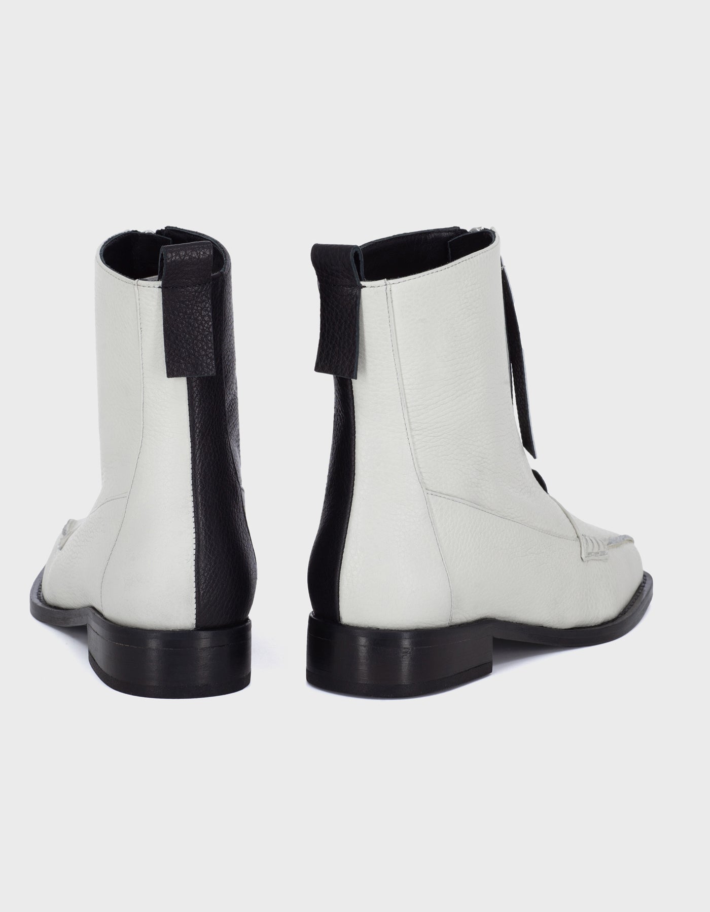 Block Detail Ankle Boots