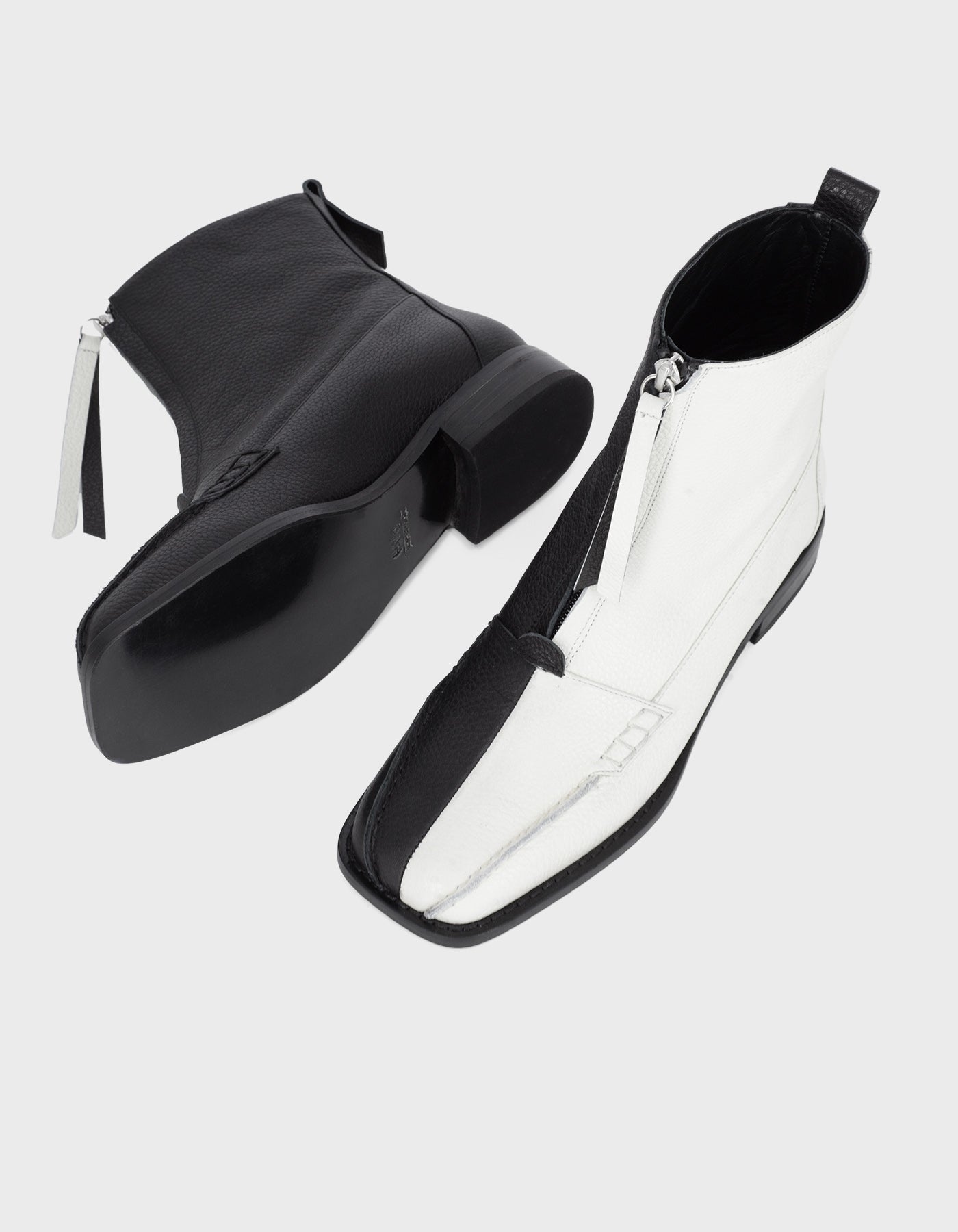 Block Detail Ankle Boots