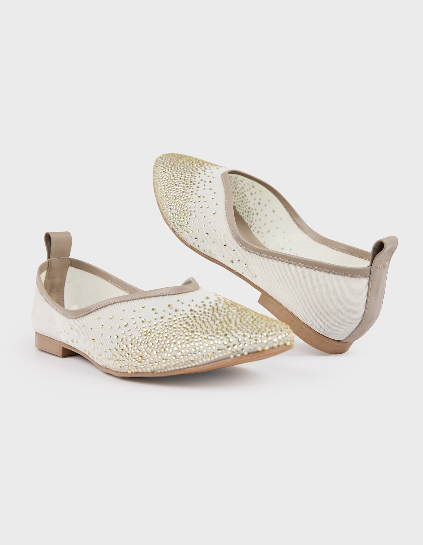 Crystal Embellished Ballet Flat