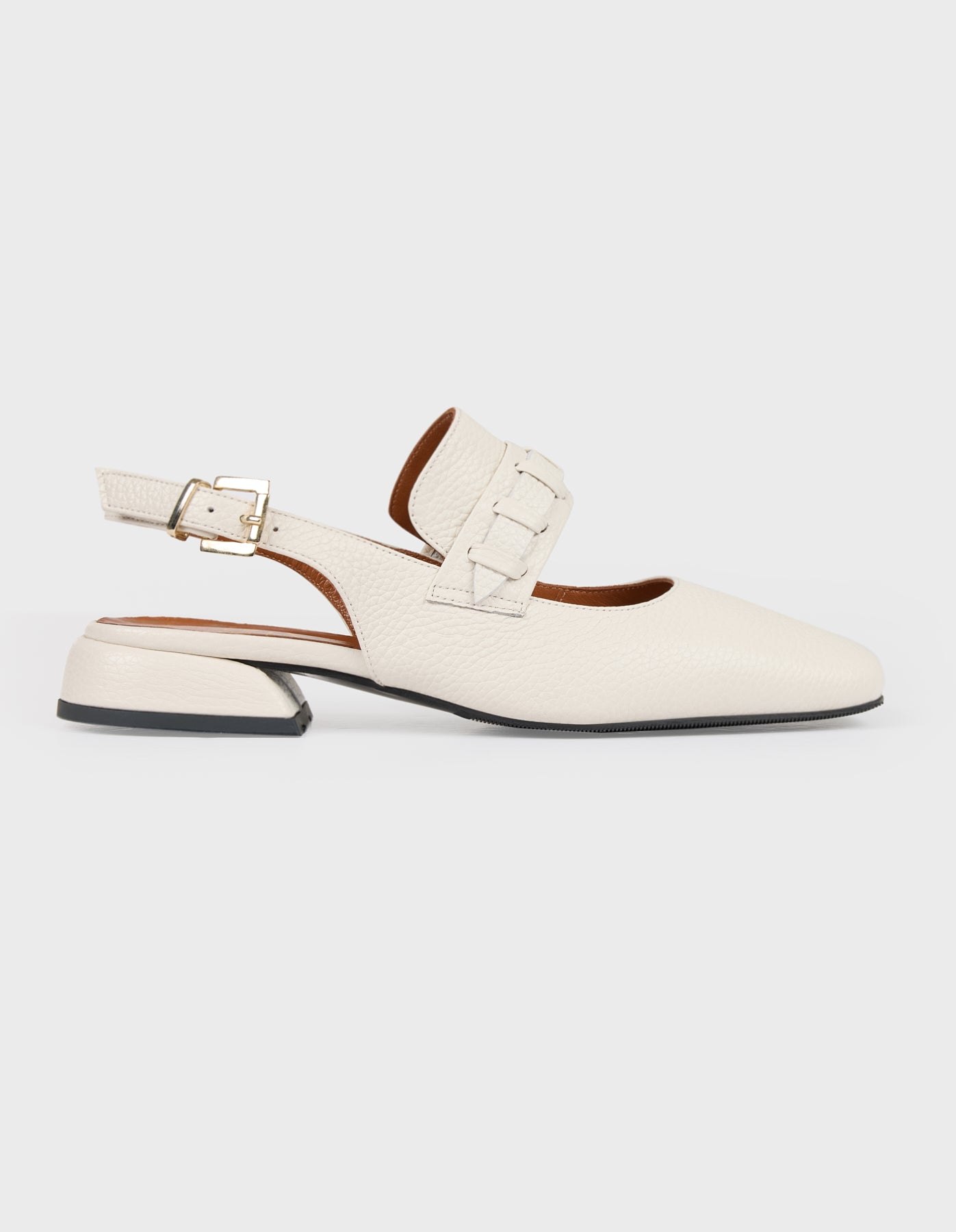Hiva Atelier | Mary Jane Flat Bone | Her Tarza Uygun Deri Aksesuarlar