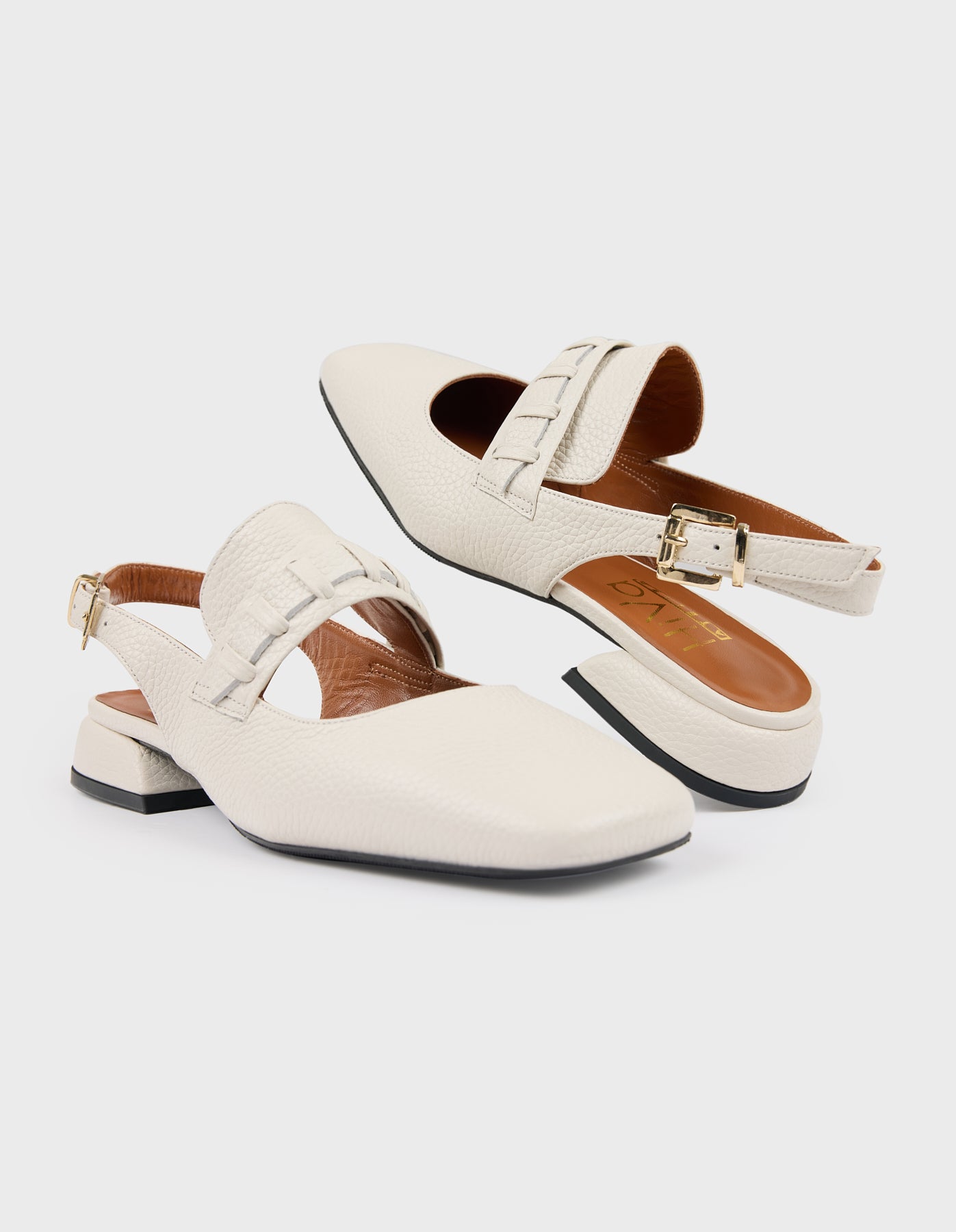 Hiva Atelier | Mary Jane Flat Bone | Her Tarza Uygun Deri Aksesuarlar