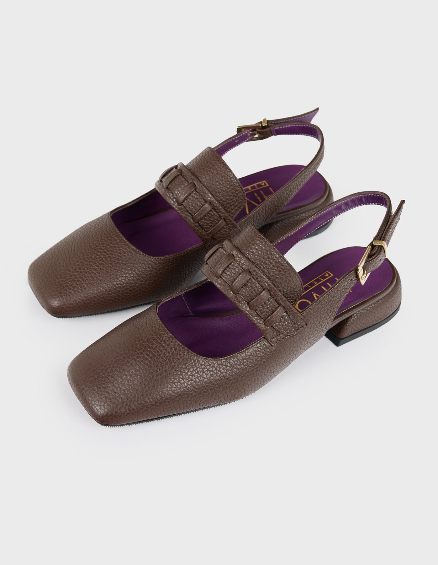 Hiva Atelier | Mary Jane Flat Nutshell | Her Tarza Uygun Deri Aksesuarlar