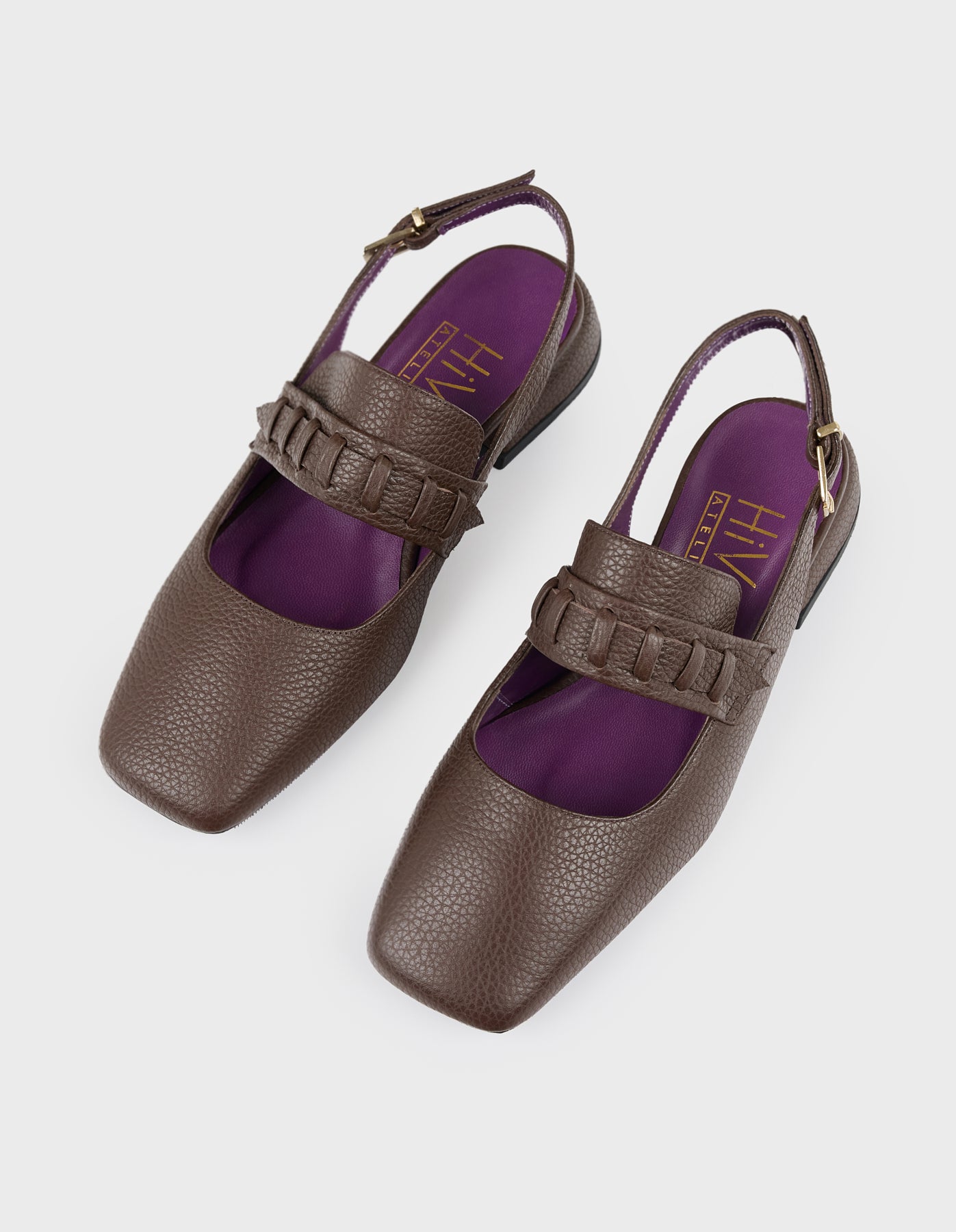 Hiva Atelier | Mary Jane Flat Nutshell | Her Tarza Uygun Deri Aksesuarlar