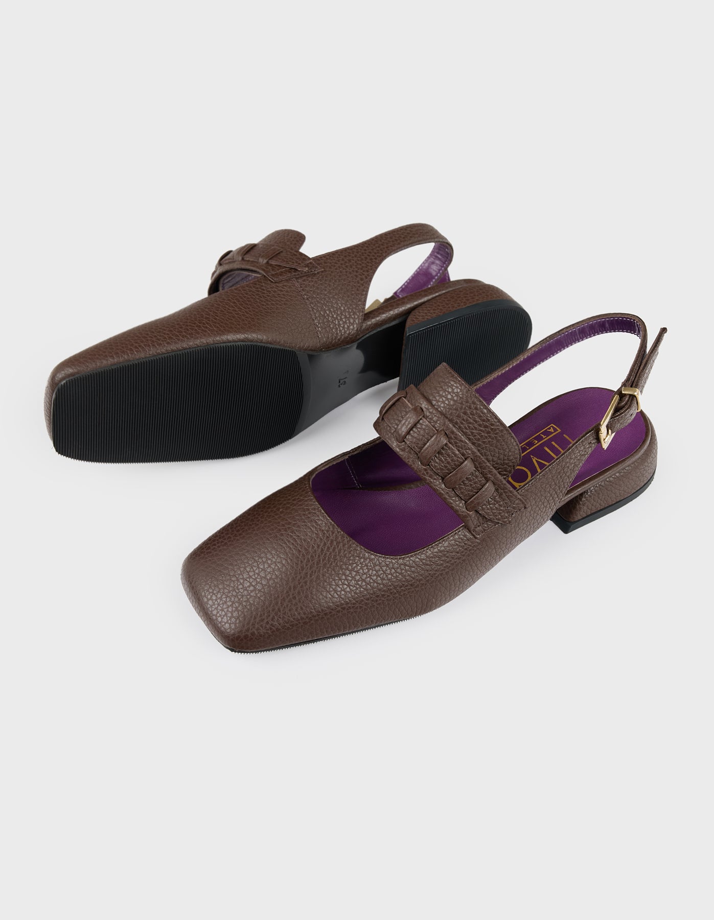 Hiva Atelier | Mary Jane Flat Nutshell | Her Tarza Uygun Deri Aksesuarlar