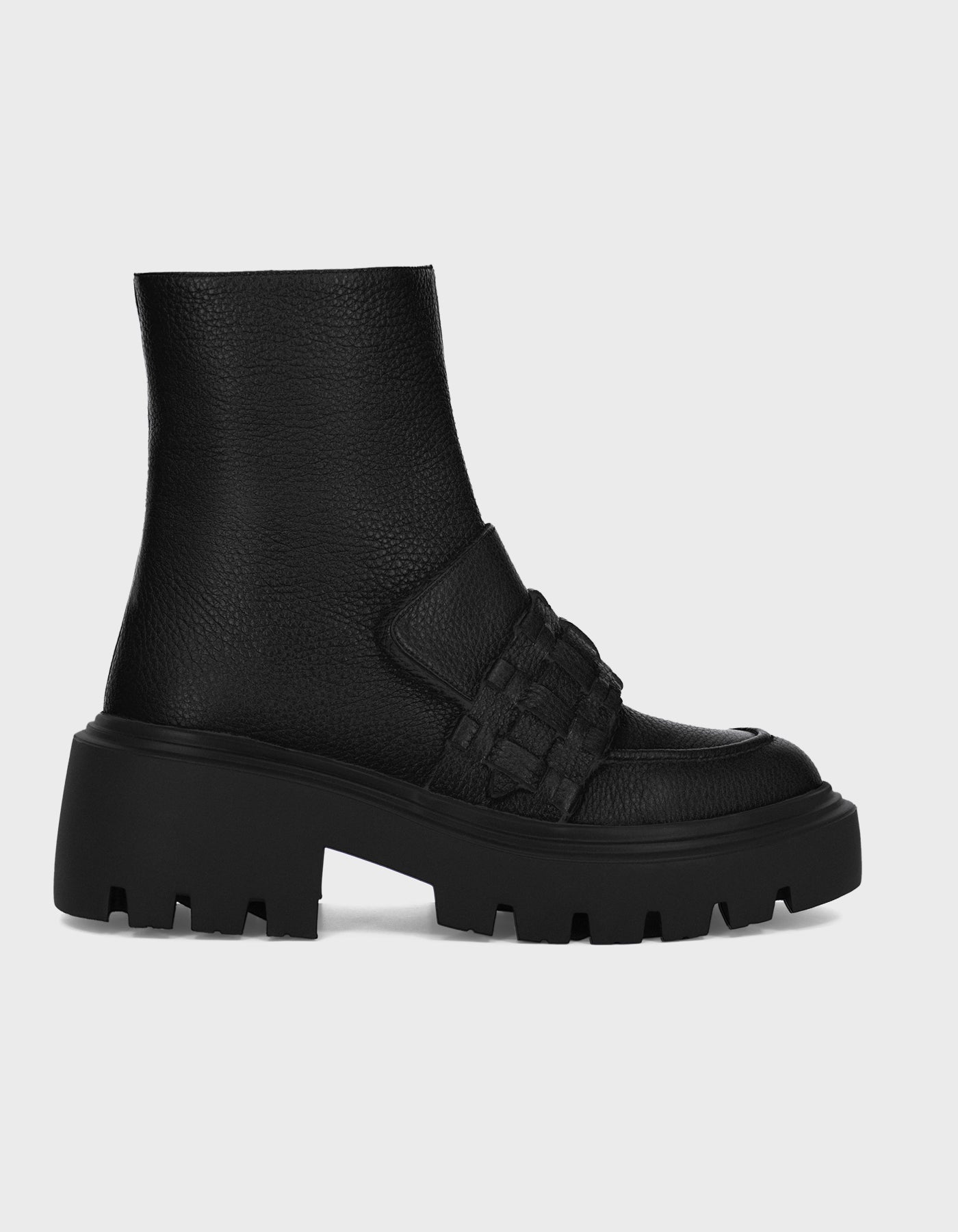 Woven Detail Ankle Boots
