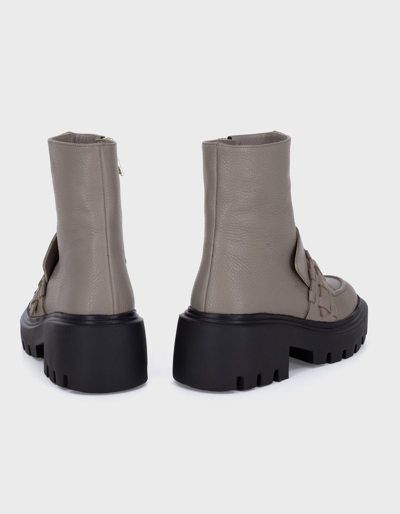 Woven Detail Ankle Boots