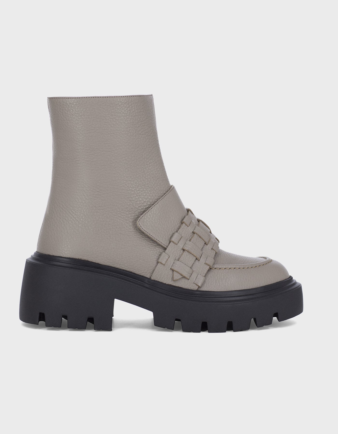 Woven Detail Ankle Boots