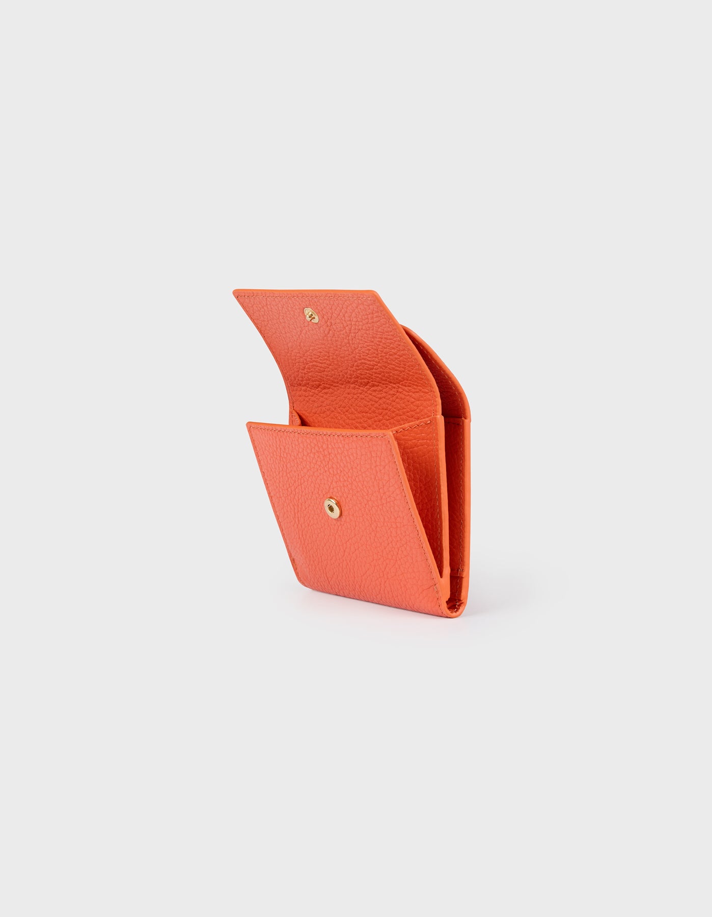 HiVa Atelier | Larus Compact Wallet ORANGE | Her Tarza Uygun Deri Aksesuarlar