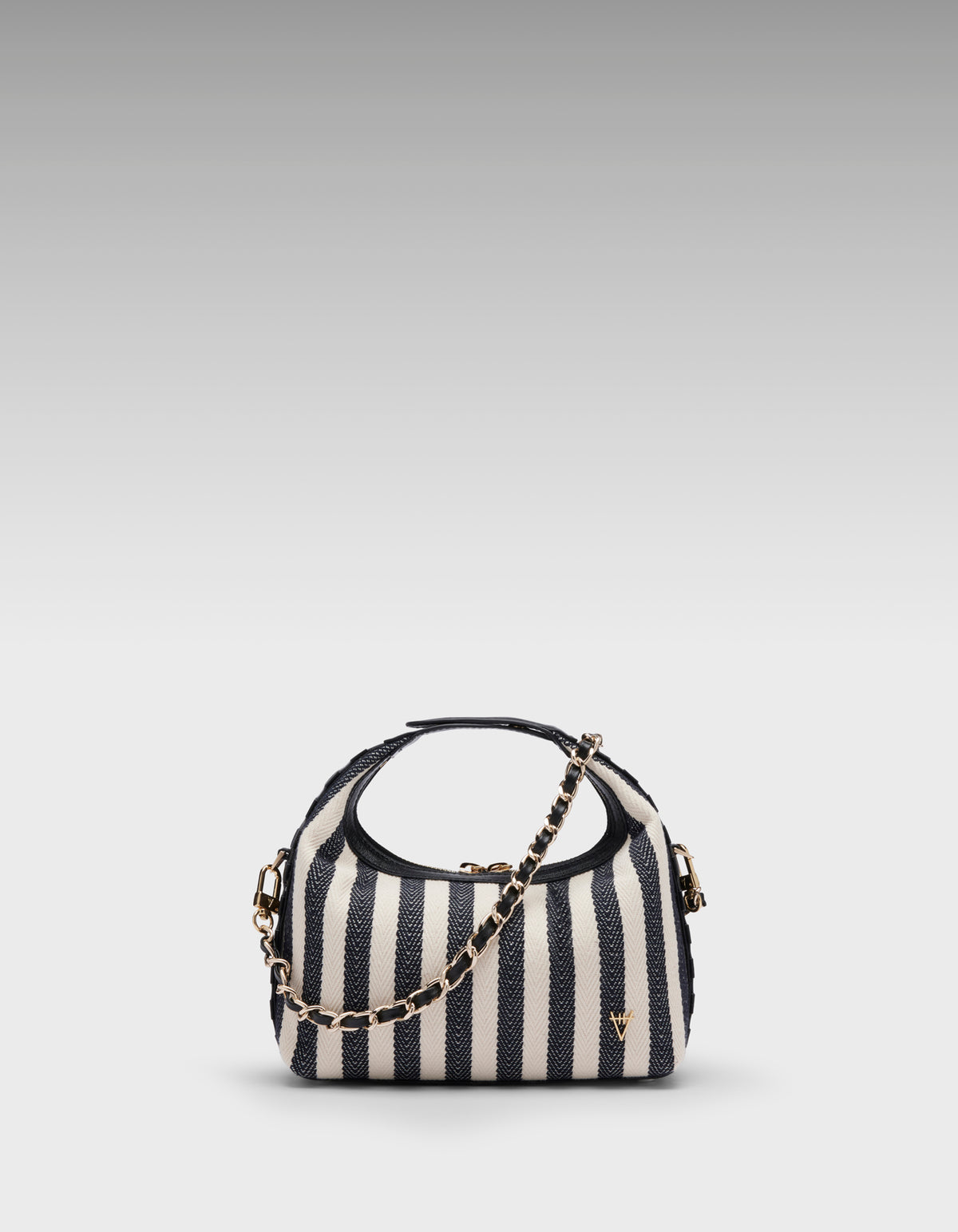HiVa Atelier | Mini Croissant RIVIERA STRIPE | Her Tarza Uygun Deri Aksesuarlar