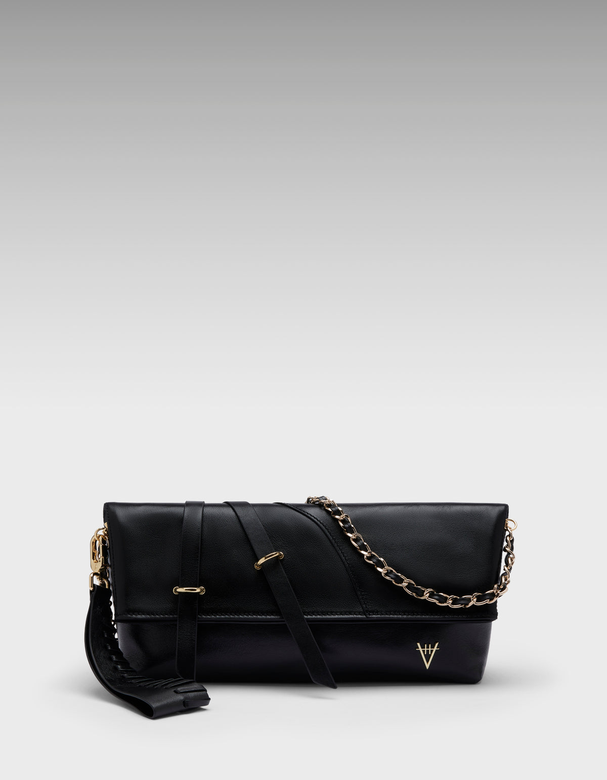 HiVa Atelier | Arlette Clutch & Chain Bag Black CR | Her Tarza Uygun Deri Aksesuarlar