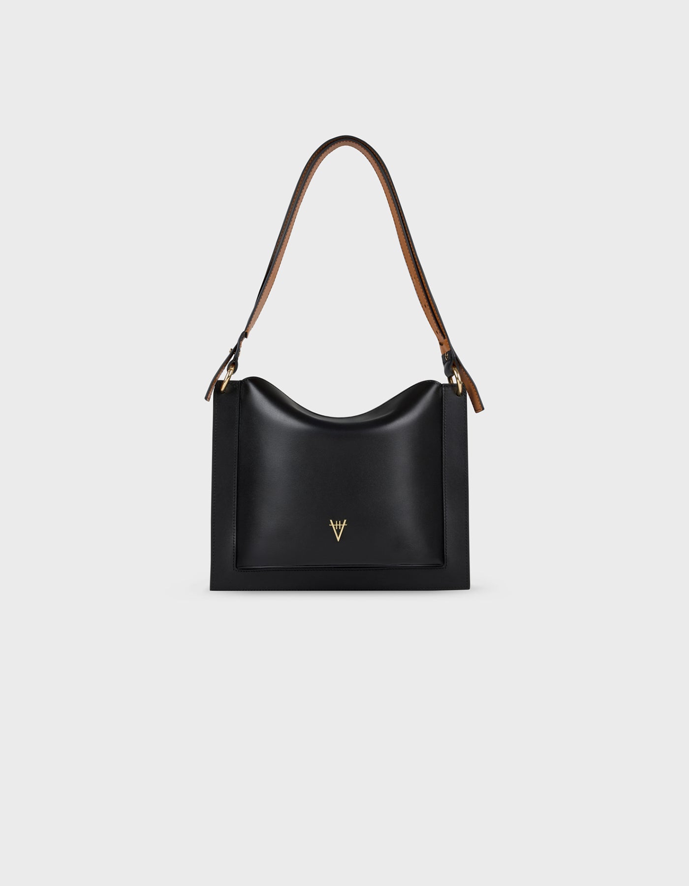 HiVa Atelier | Dalia Mini Sleek & Square Shoulder Bag Black | Her Tarza Uygun Deri Aksesuarlar