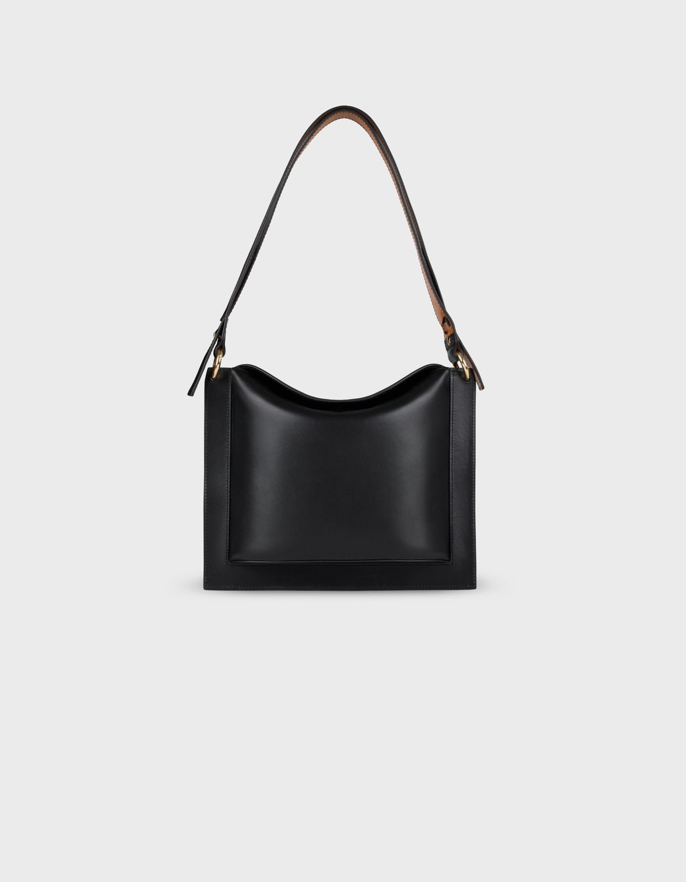 HiVa Atelier | Dalia Sleek & Square Shoulder Bag BLACK | Her Tarza Uygun Deri Aksesuarlar
