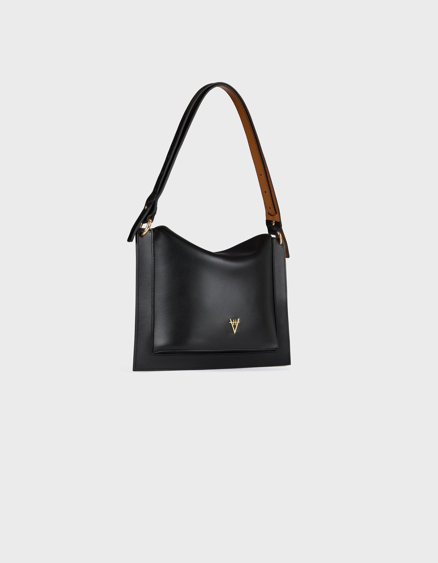 HiVa Atelier | Dalia Mini Sleek & Square Shoulder Bag Black | Her Tarza Uygun Deri Aksesuarlar