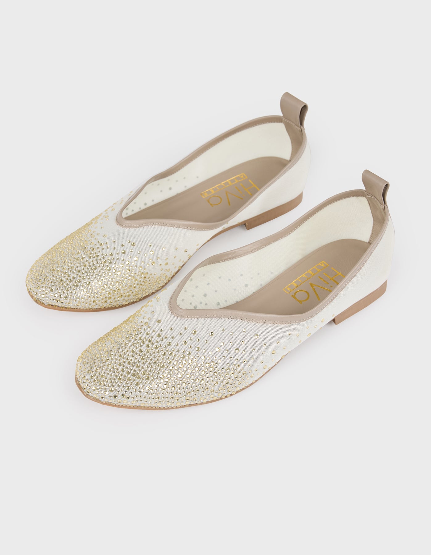 Crystal Embellished Ballet Flat
