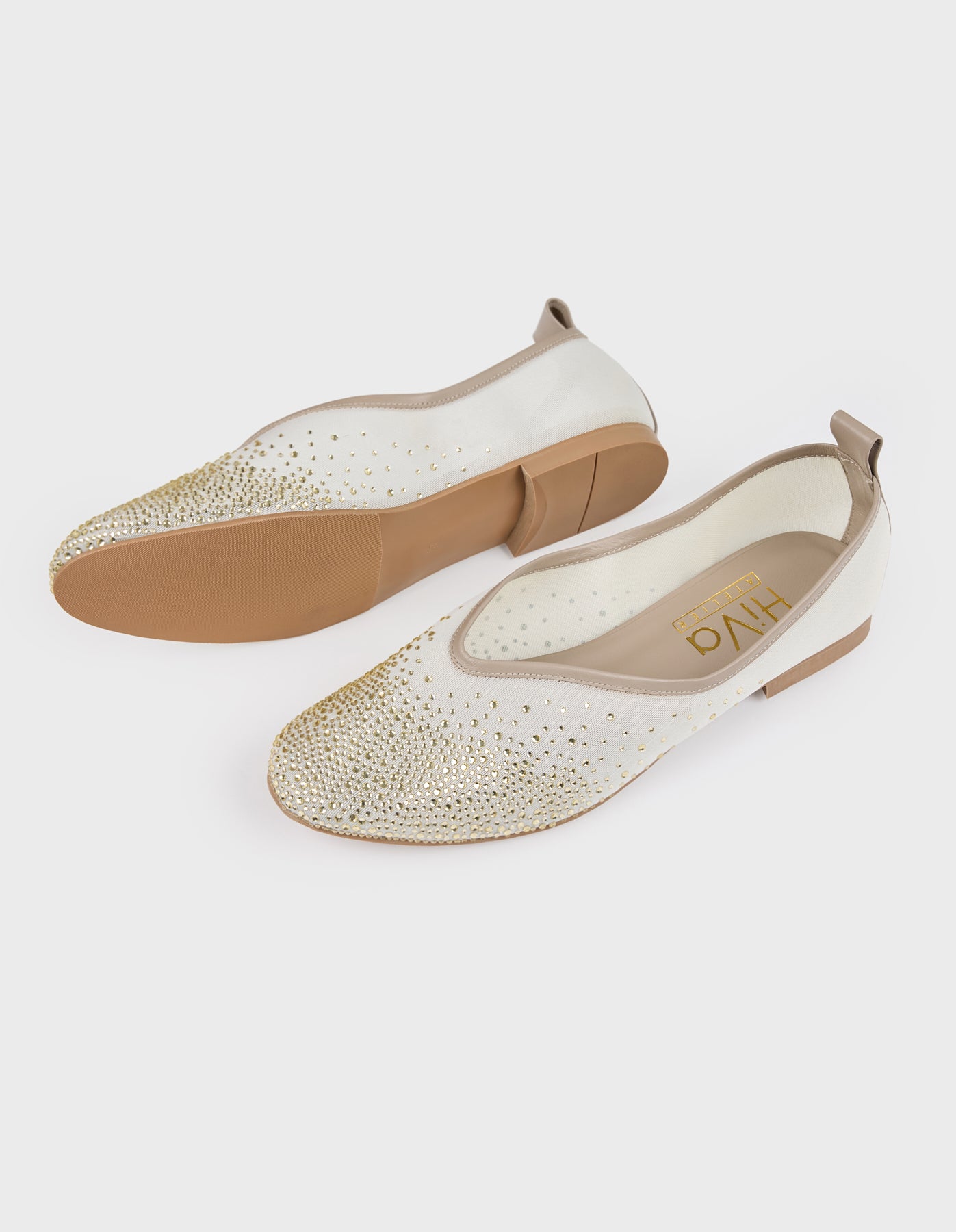 Crystal Embellished Ballet Flat
