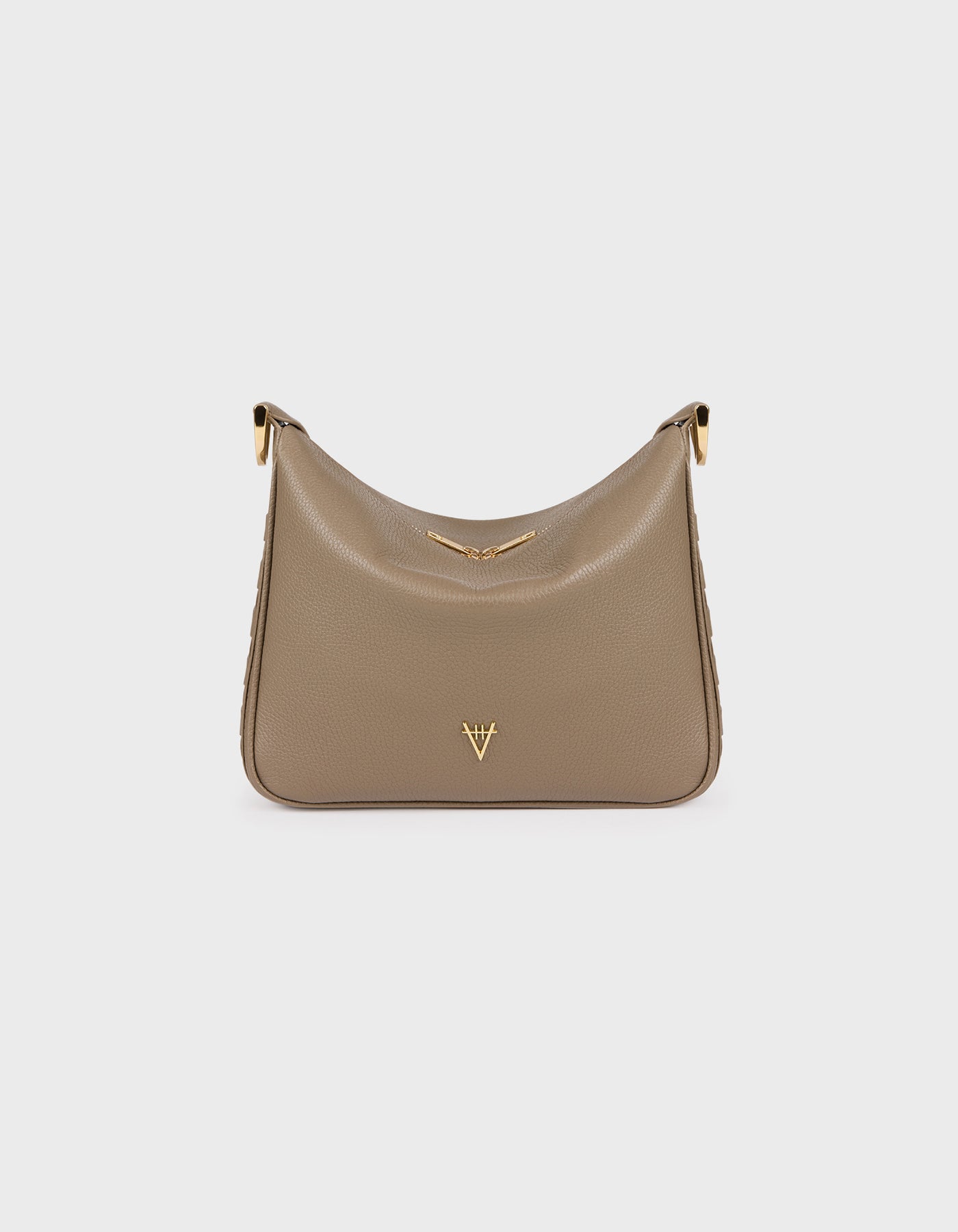 HiVa Atelier | Woven Detail Mini Hobo Bag Mink | Her Tarza Uygun Deri Aksesuarlar