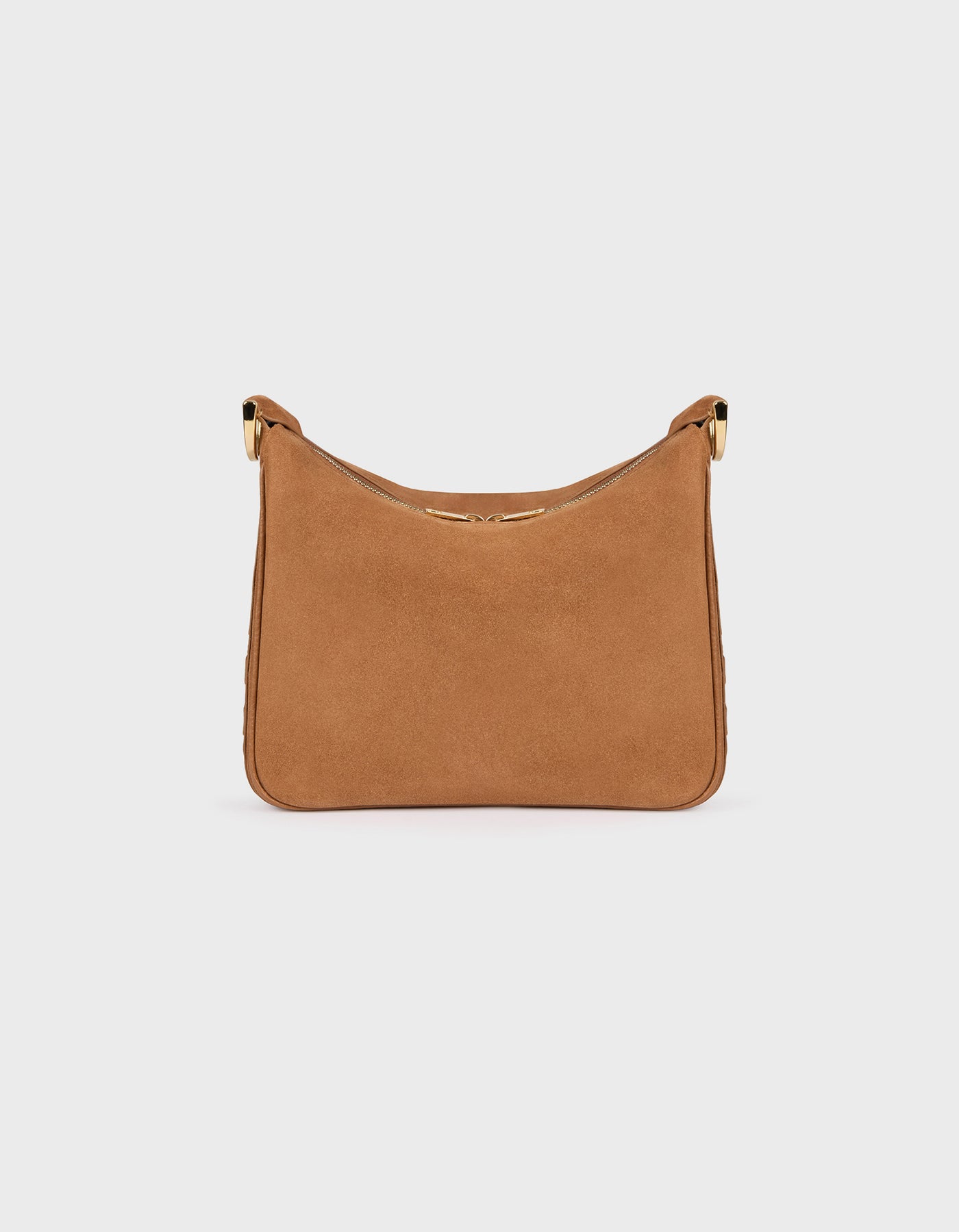 HiVa Atelier | Woven Detail Mini Hobo Bag Wood Suede | Her Tarza Uygun Deri Aksesuarlar