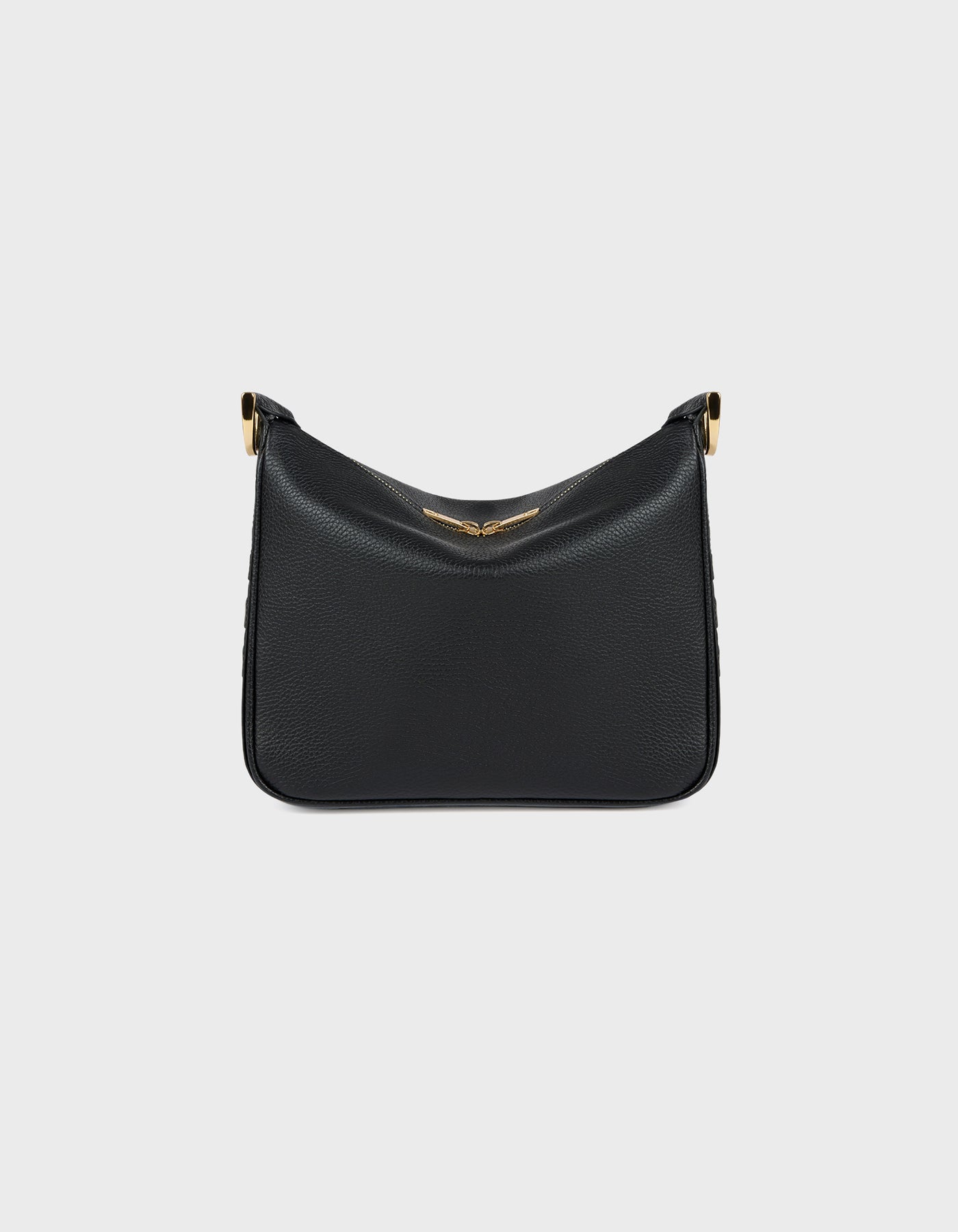 HiVa Atelier | Woven Detail Mini Hobo Bag Black | Her Tarza Uygun Deri Aksesuarlar
