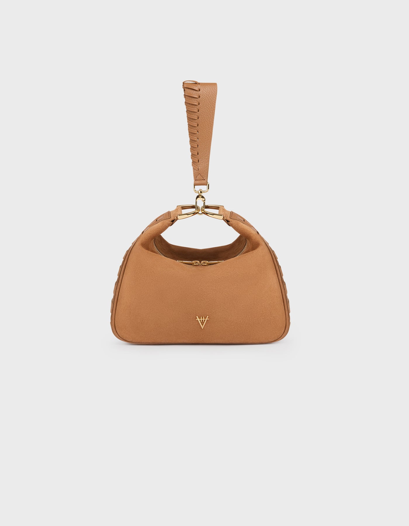 HiVa Atelier | Woven Detail Mini Hobo Bag Wood Suede | Her Tarza Uygun Deri Aksesuarlar