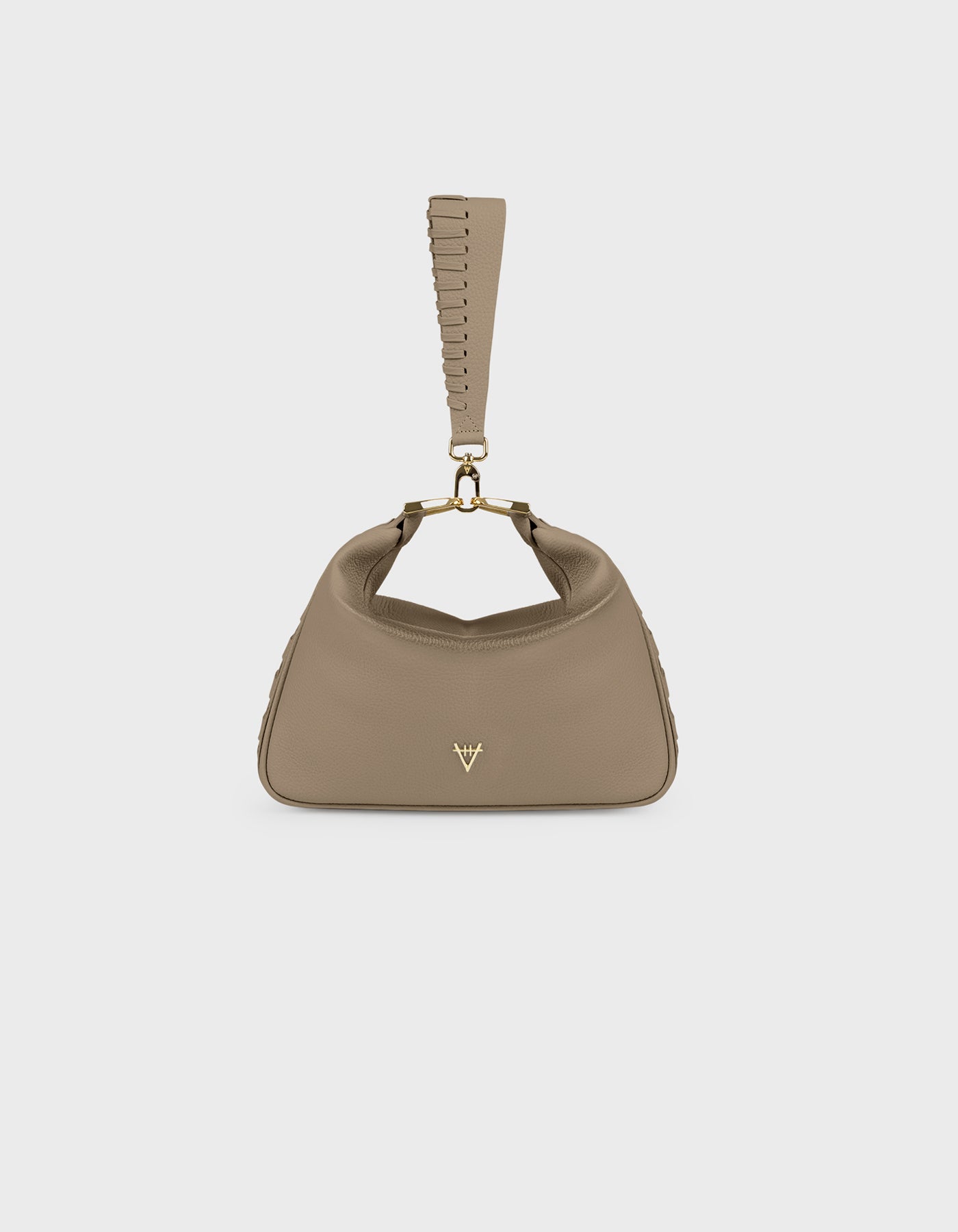 HiVa Atelier | Woven Detail Mini Hobo Bag Mink | Her Tarza Uygun Deri Aksesuarlar