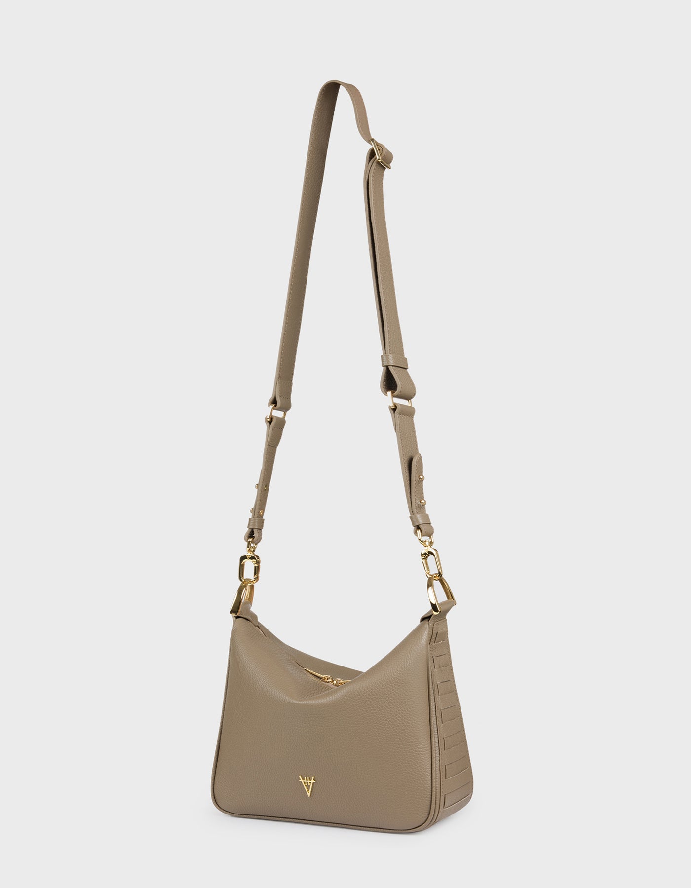 HiVa Atelier | Woven Detail Mini Hobo Bag Mink | Her Tarza Uygun Deri Aksesuarlar