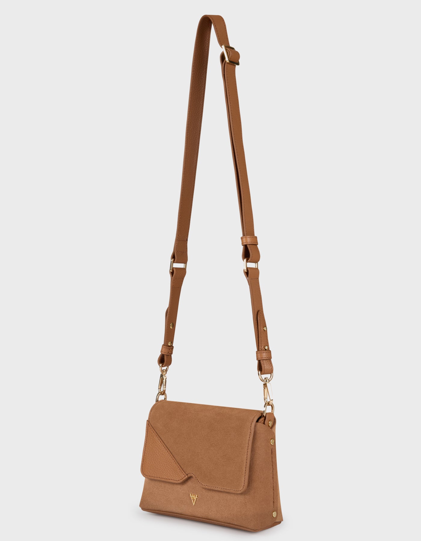 HiVa Atelier | Mare Mini Shoulder Bag Wood Wood Suede | Her Tarza Uygun Deri Aksesuarlar