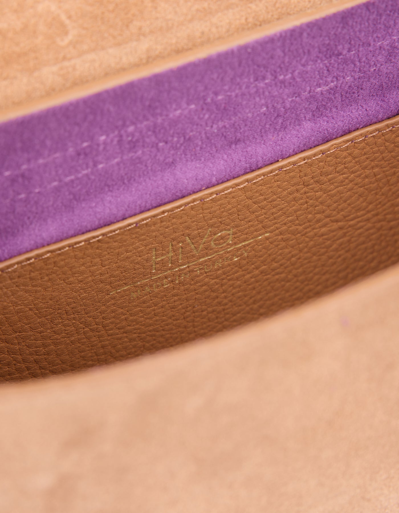 HiVa Atelier | Mare Mini Shoulder Bag Wood Wood Suede | Her Tarza Uygun Deri Aksesuarlar
