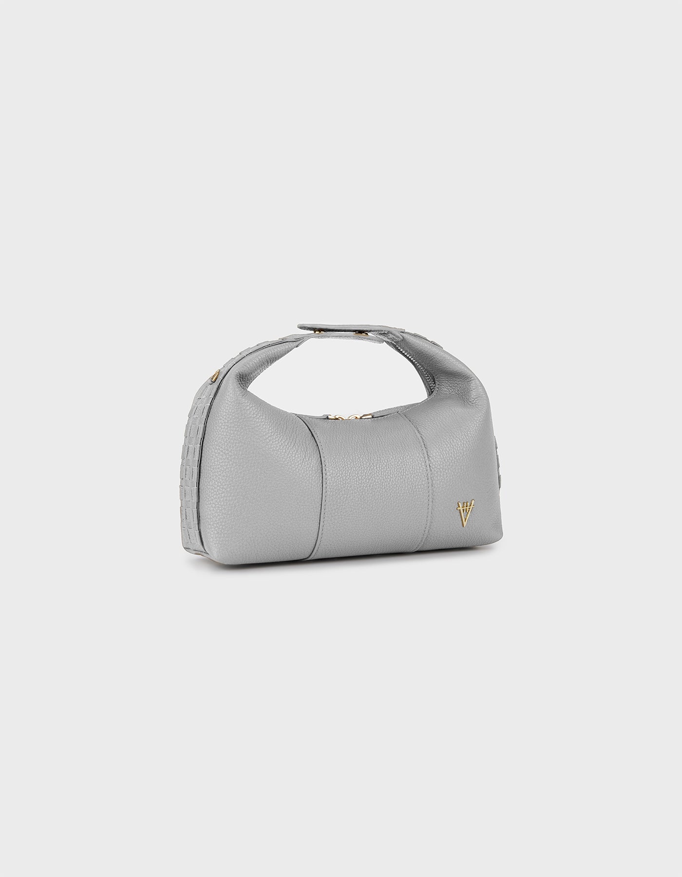 HiVa Atelier | Midi Croissant Bag Light Gray | Her Tarza Uygun Deri Aksesuarlar