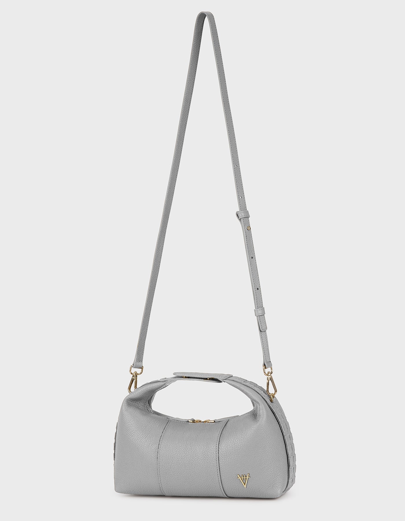 HiVa Atelier | Midi Croissant Bag Light Gray | Her Tarza Uygun Deri Aksesuarlar