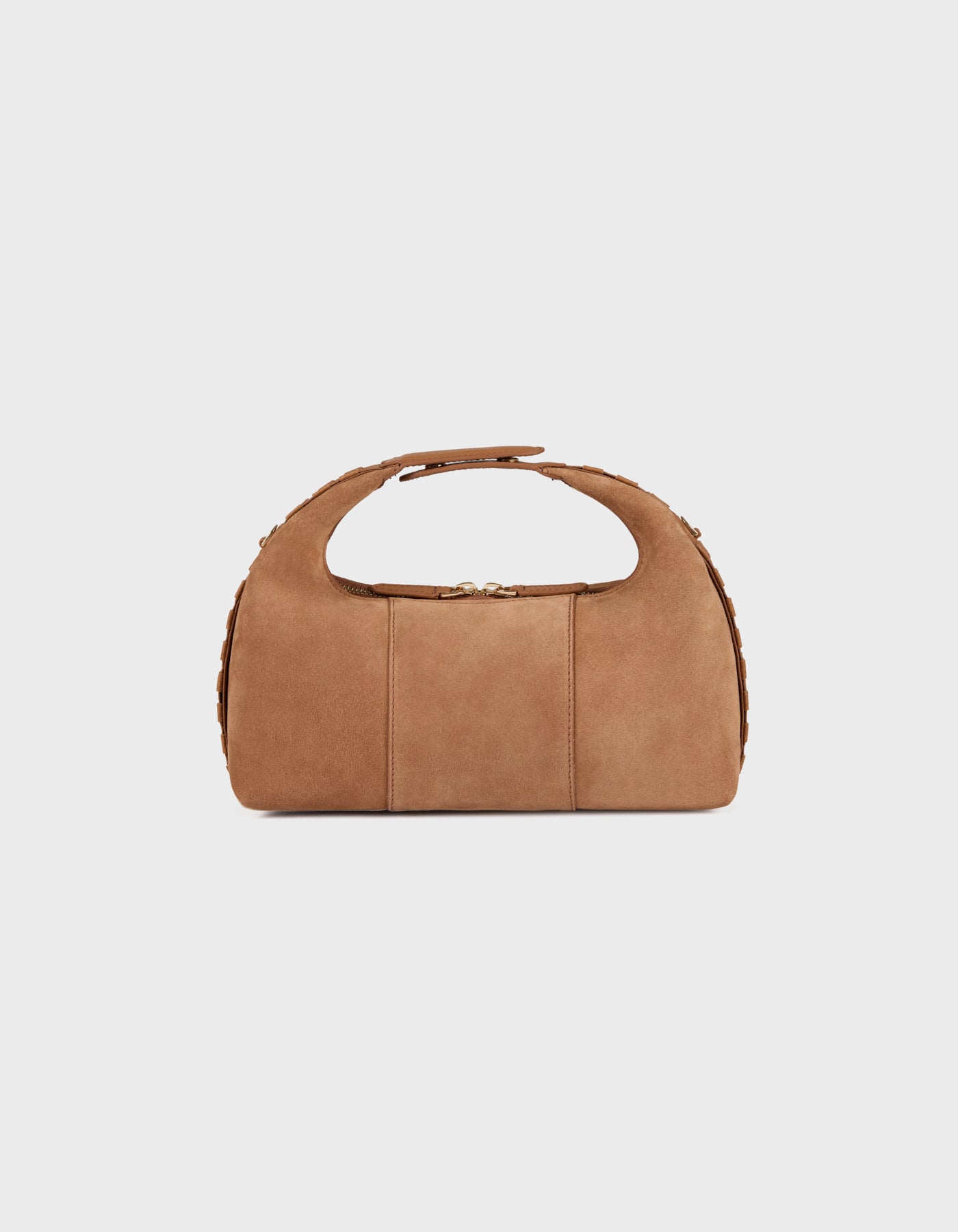 HiVa Atelier | Midi Croissant Bag Wood Wood Suede | Her Tarza Uygun Deri Aksesuarlar