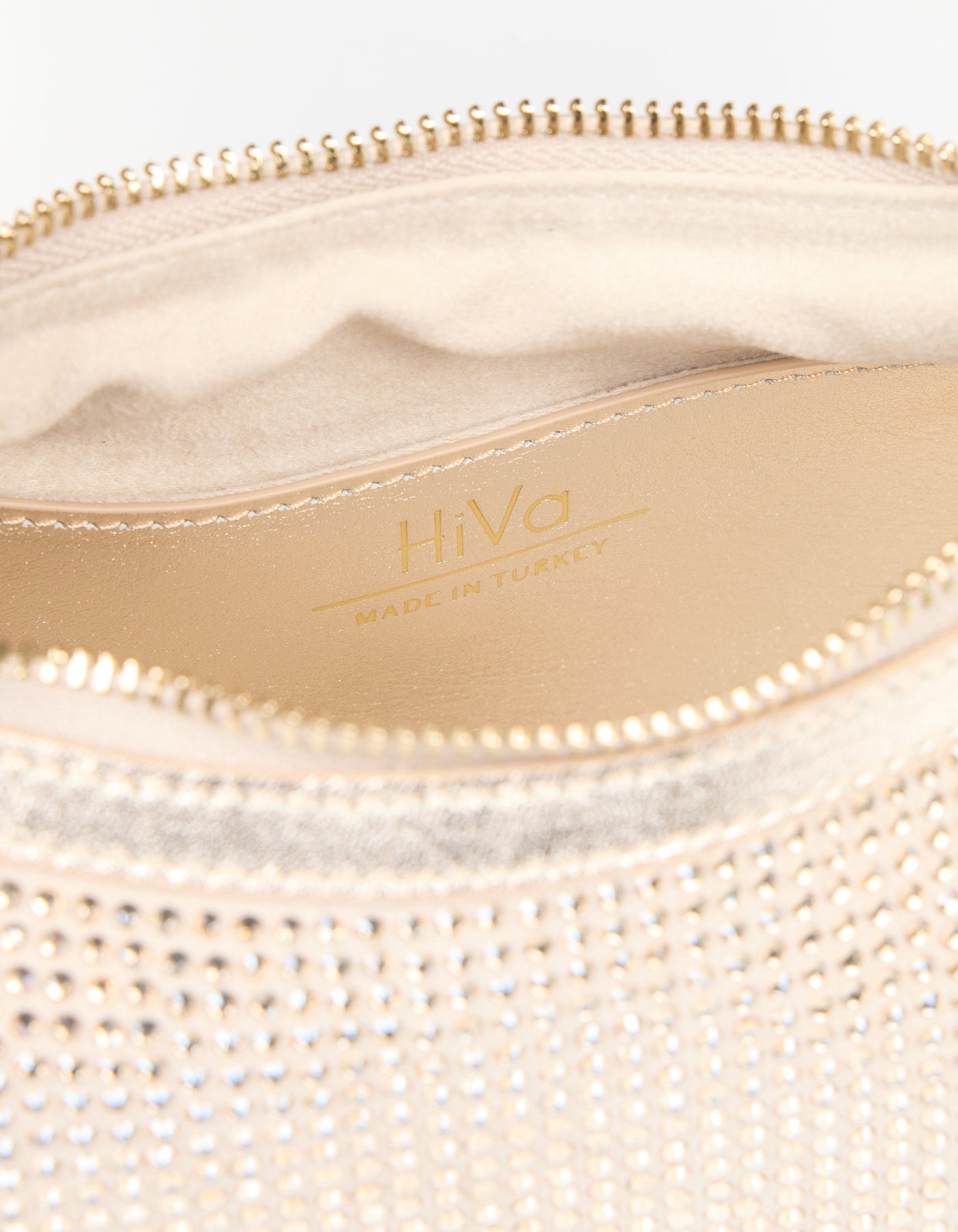 Hiva Atelier | Mini Croissant GOLD | Her Tarza Uygun Deri Aksesuarlar