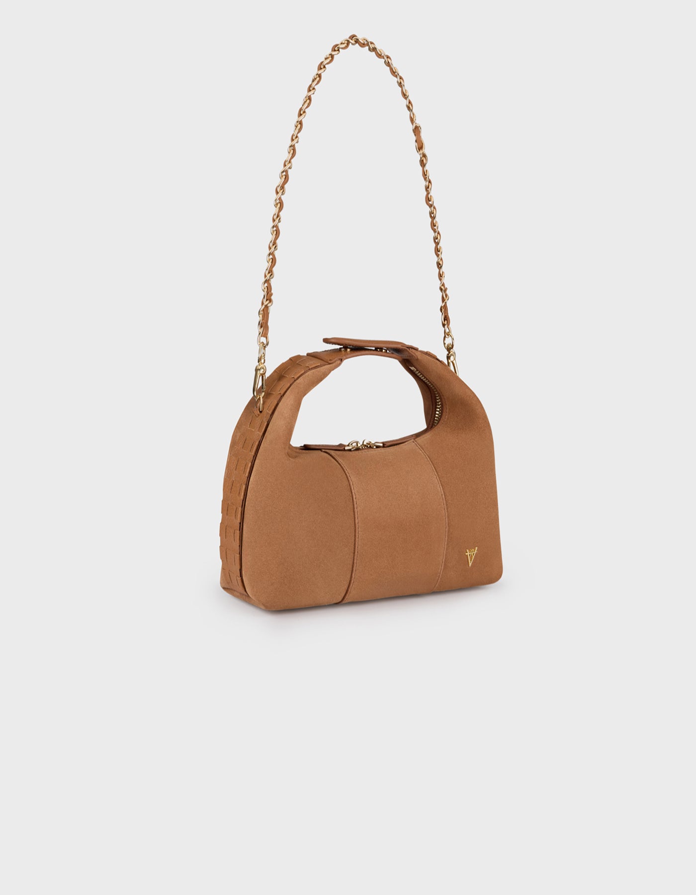 Hiva Atelier | Mini Croissant WOOD SUEDE | Her Tarza Uygun Deri Aksesuarlar